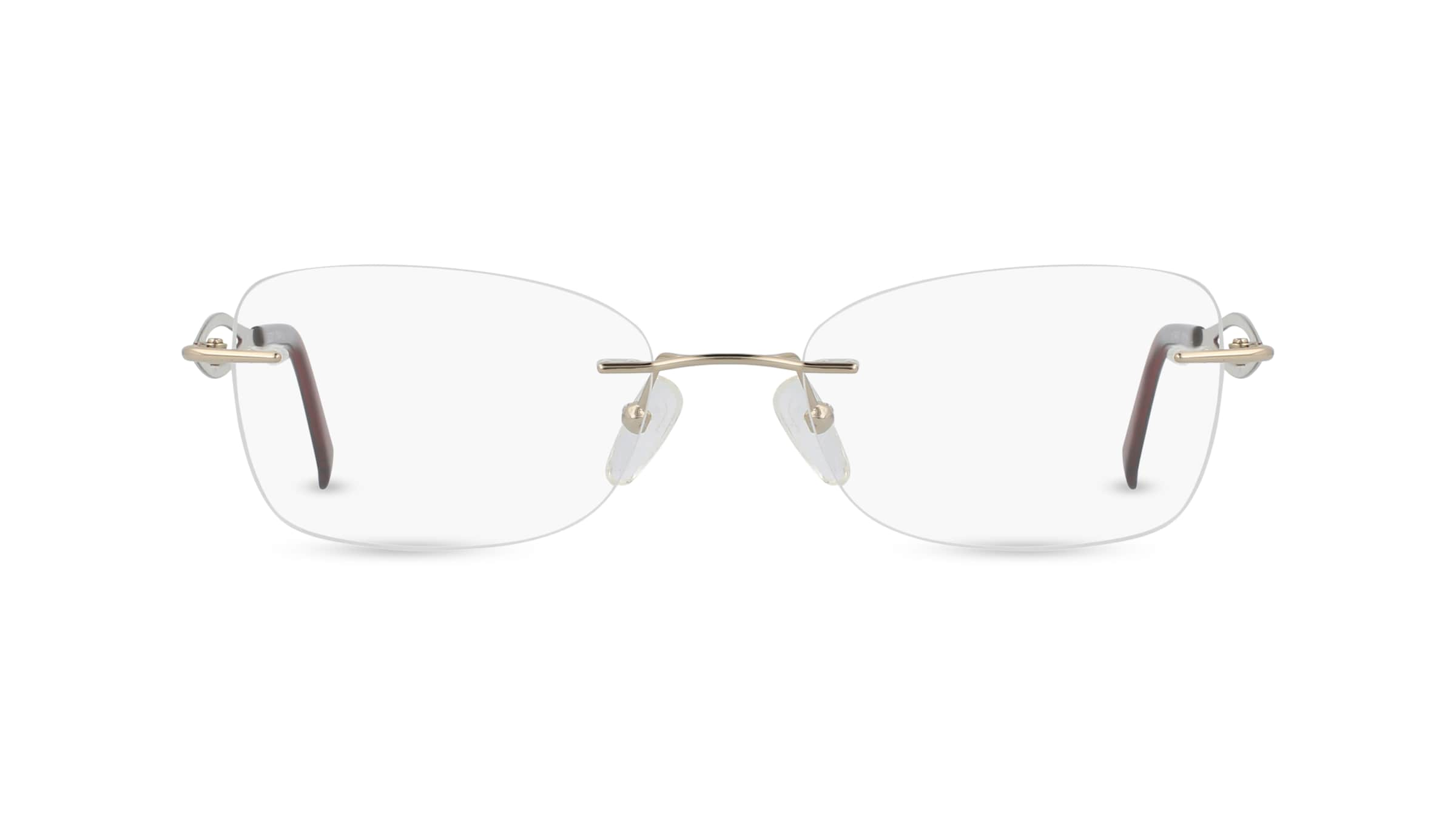 Fielmann MC 536 CL Damen-Brille inkl. Gläser Randlos Eckig Metall-Gestell 52mm/17mm/135mm, gold