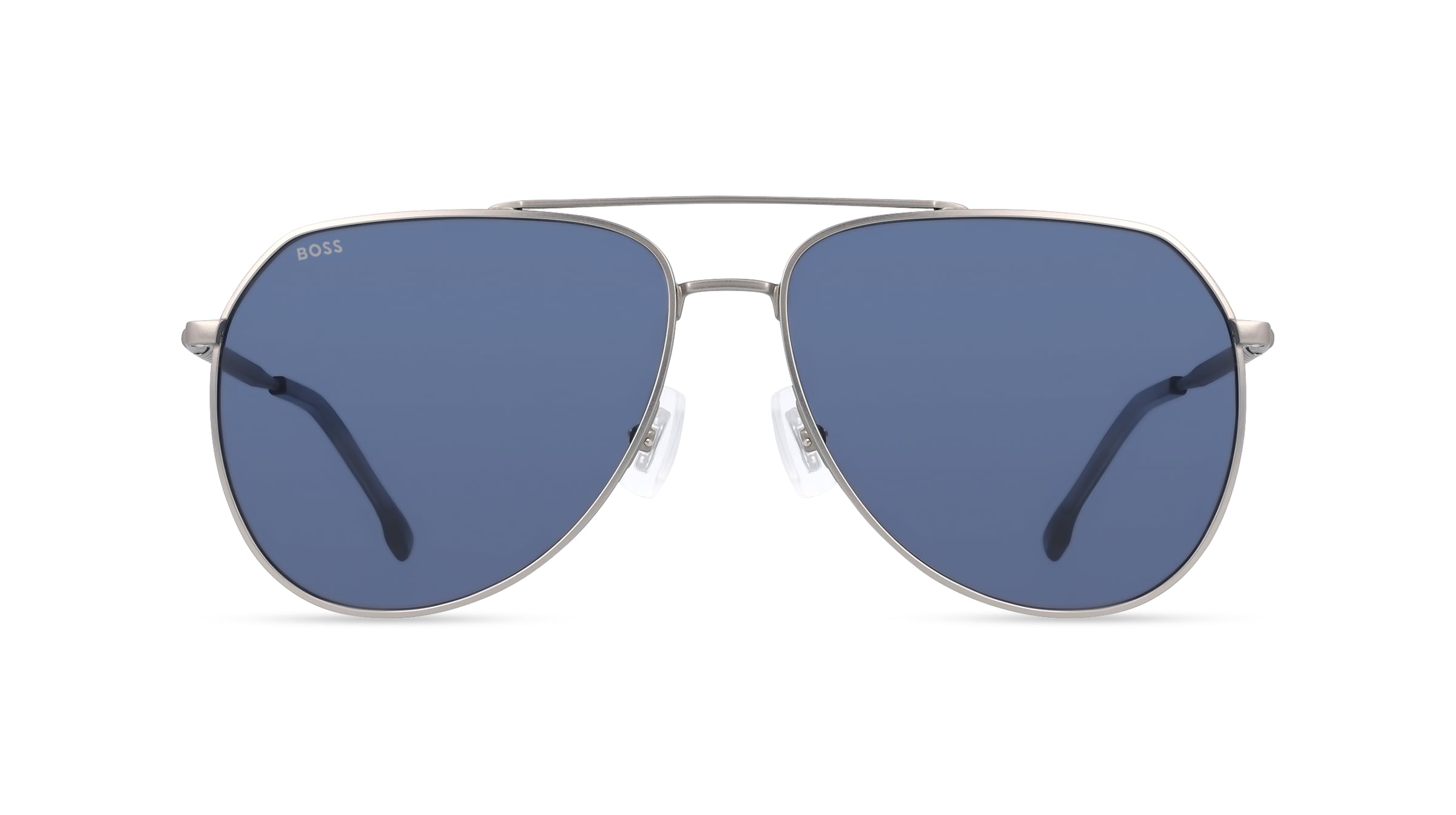 Boss 1447/S Herren-Sonnenbrille Vollrand Pilot Metall-Gestell, silber