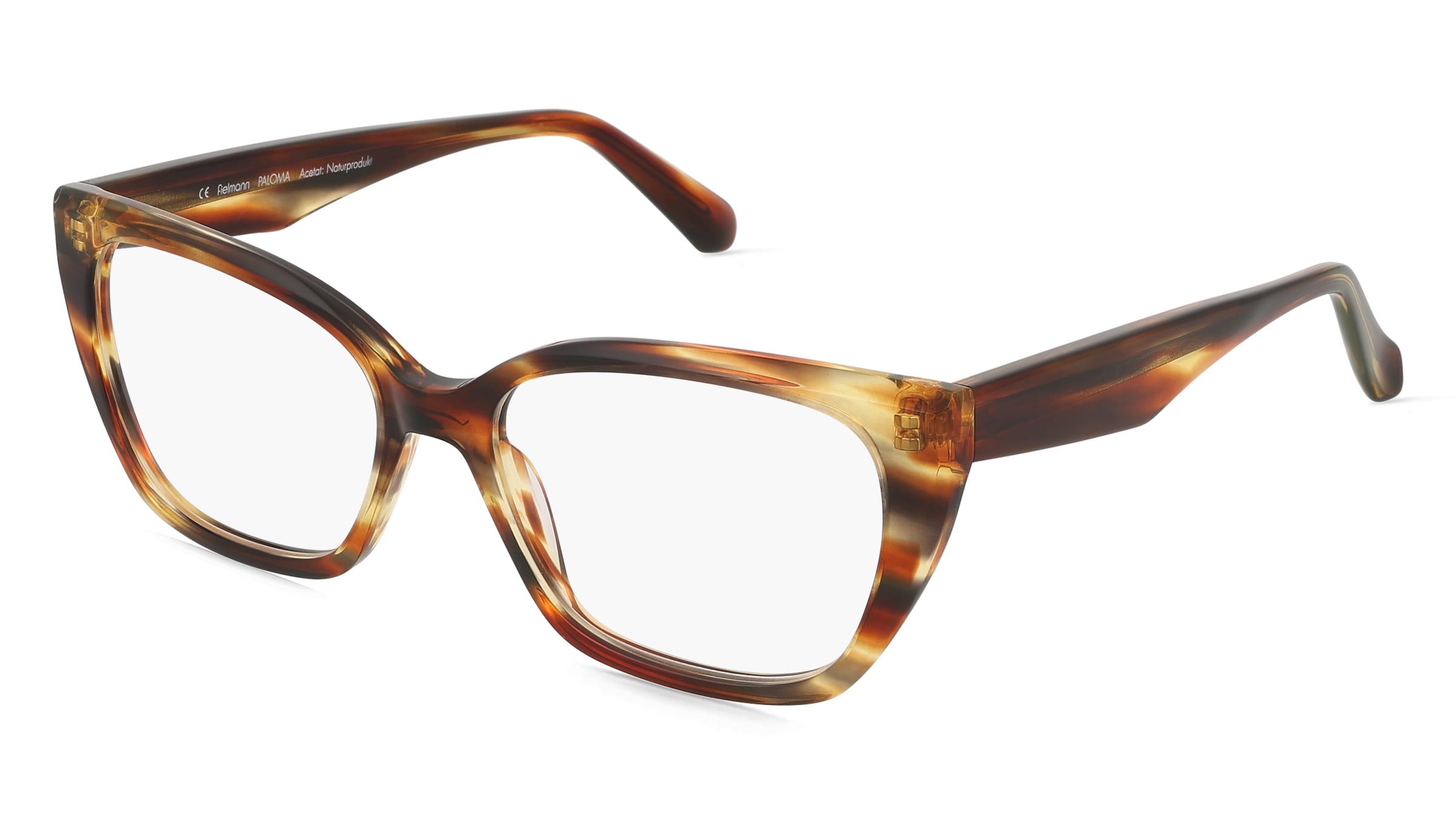 Fielmann ABC 086 FA PALOMA Damen-Brille inkl. Gläser Vollrand Butterfly Acetat-Gestell 53/16/140, Havanna