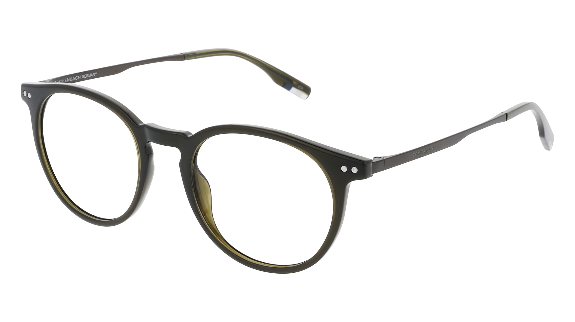 Tom Tailor 671009 Unisex-Brille inkl. Gläser Vollrand Panto Acetat-Gestell 49/19/145, Grün