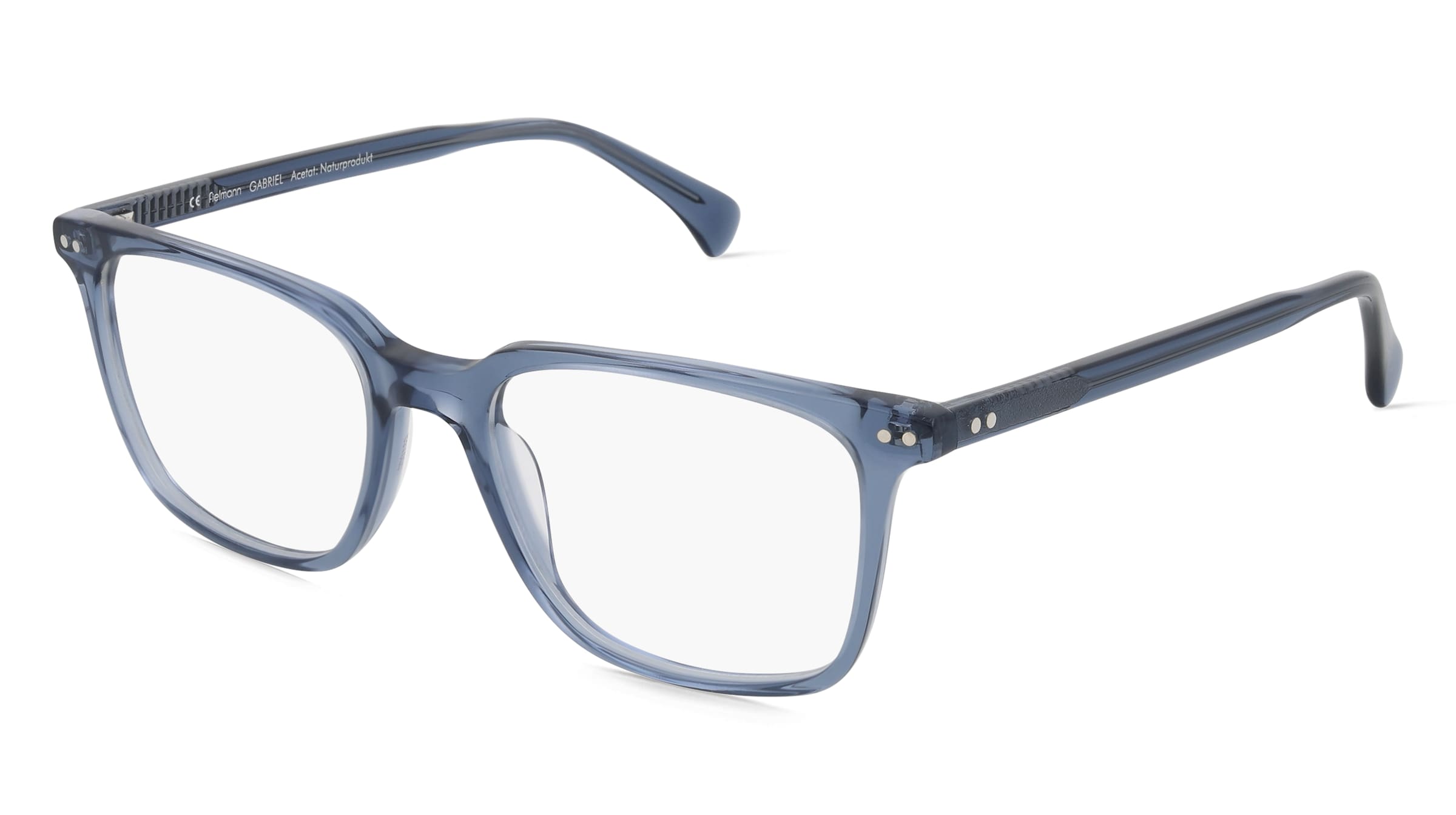 Fielmann OL 026 CL GABRIEL Herren-Brille inkl. Gläser Vollrand Quadratisch Acetat-Gestell 52/18/145, Blau