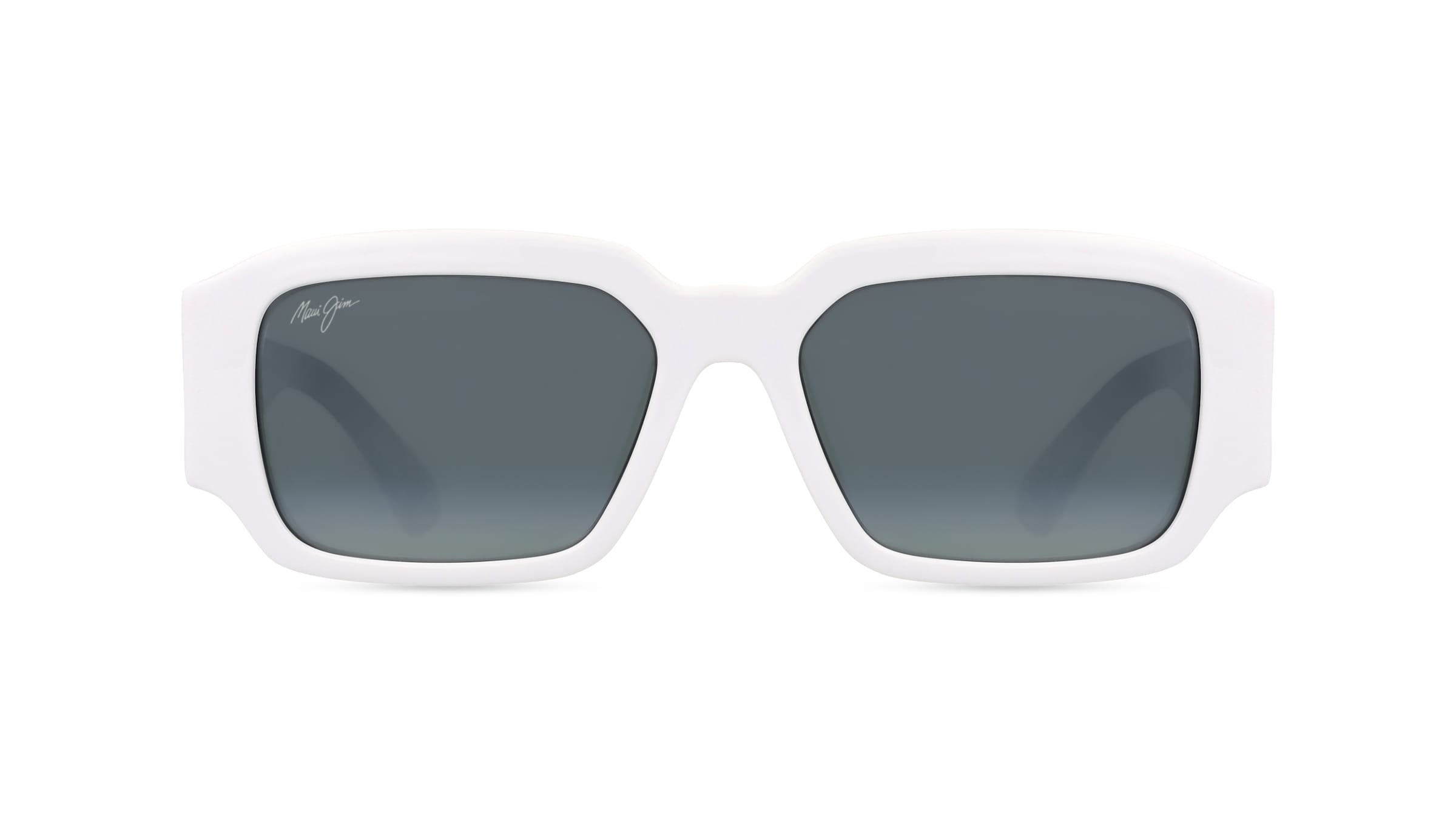 Maui Jim MJ0639S Unisex-Sonnenbrille Vollrand Eckig Nylon-Gestell, weiß