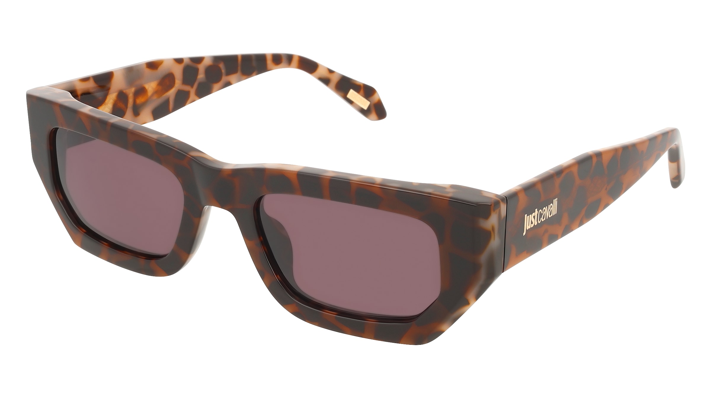 Just Cavalli SJC170 Unisex-Sonnenbrille Vollrand Geometrisch Kunststoff-Gestell, Havanna