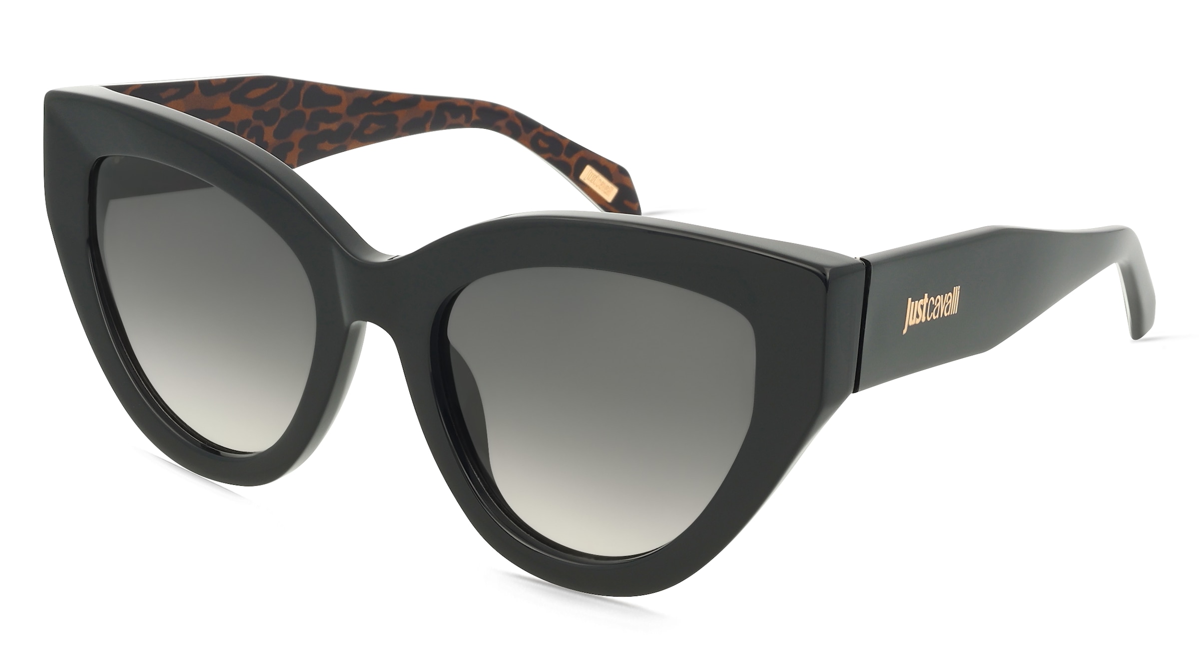 Just Cavalli SJC143 Damen-Sonnenbrille Vollrand Cat Eye Kunststoff-Gestell, Schwarz