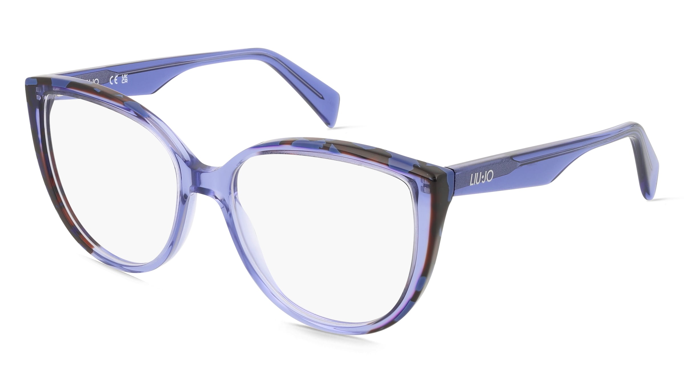 Liu Jo LJ2807 Unisex-Brille inkl. Gläser Vollrand Cat Eye Acetat-Gestell 54/16/140, Blau