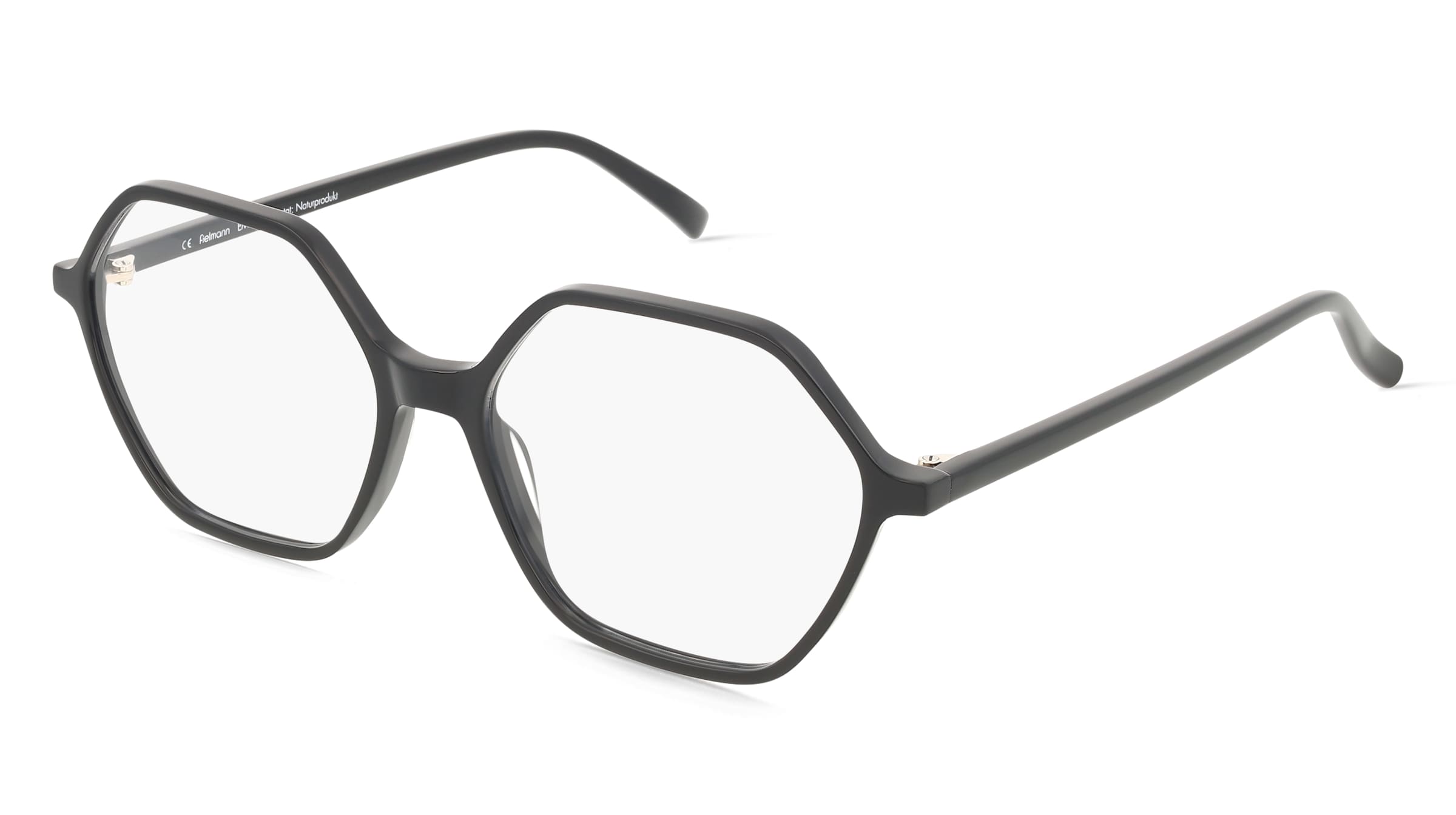 Fielmann ABC 092 FA EMMA Damen-Brille inkl. Gläser Vollrand Geometrisch Acetat-Gestell 55/16/145, Schwarz