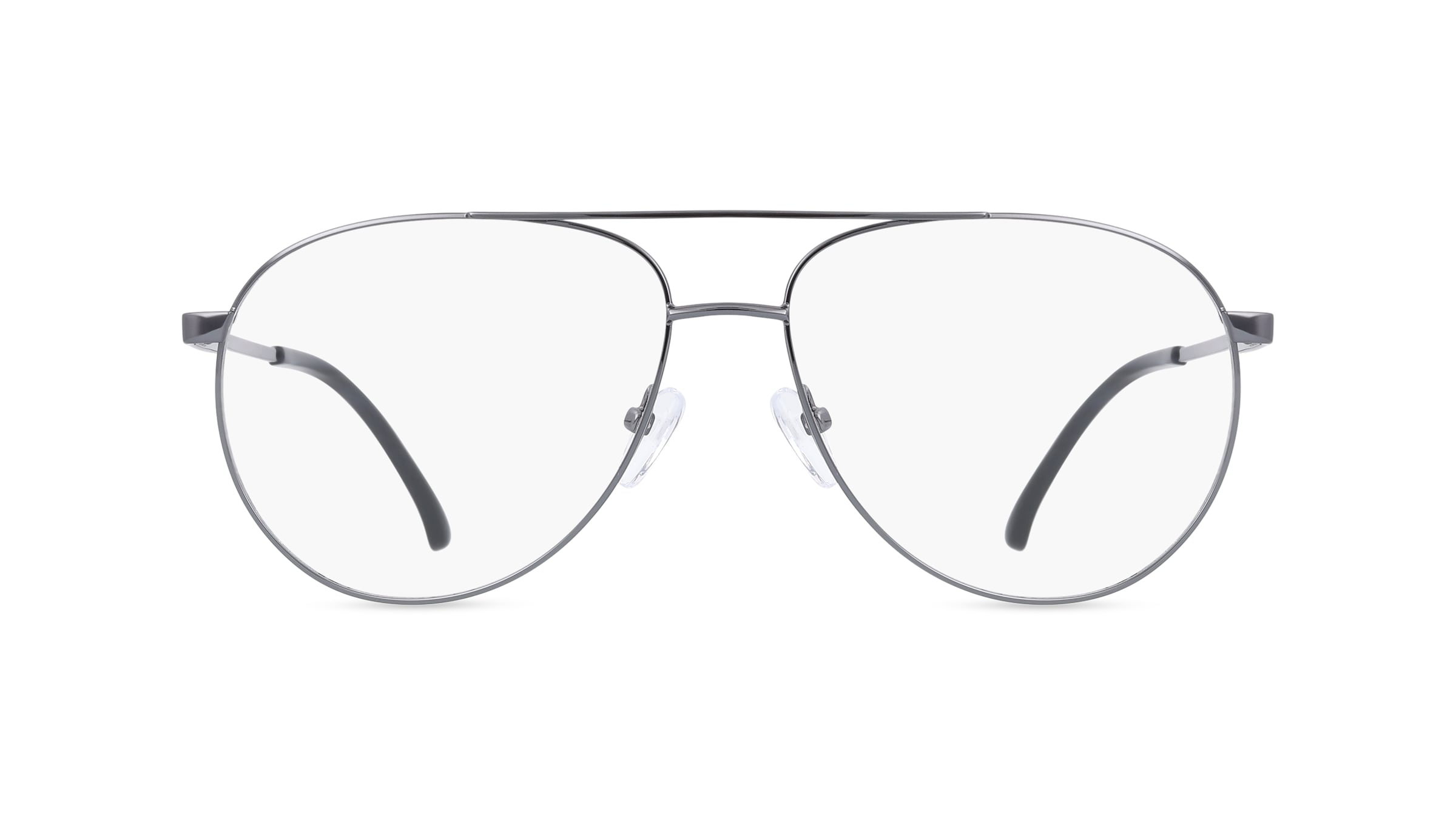 Fielmann BD 546 CL Herren-Brille inkl. Gläser Vollrand Pilot Edelstahl-Gestell 58mm/15mm/150mm, grau