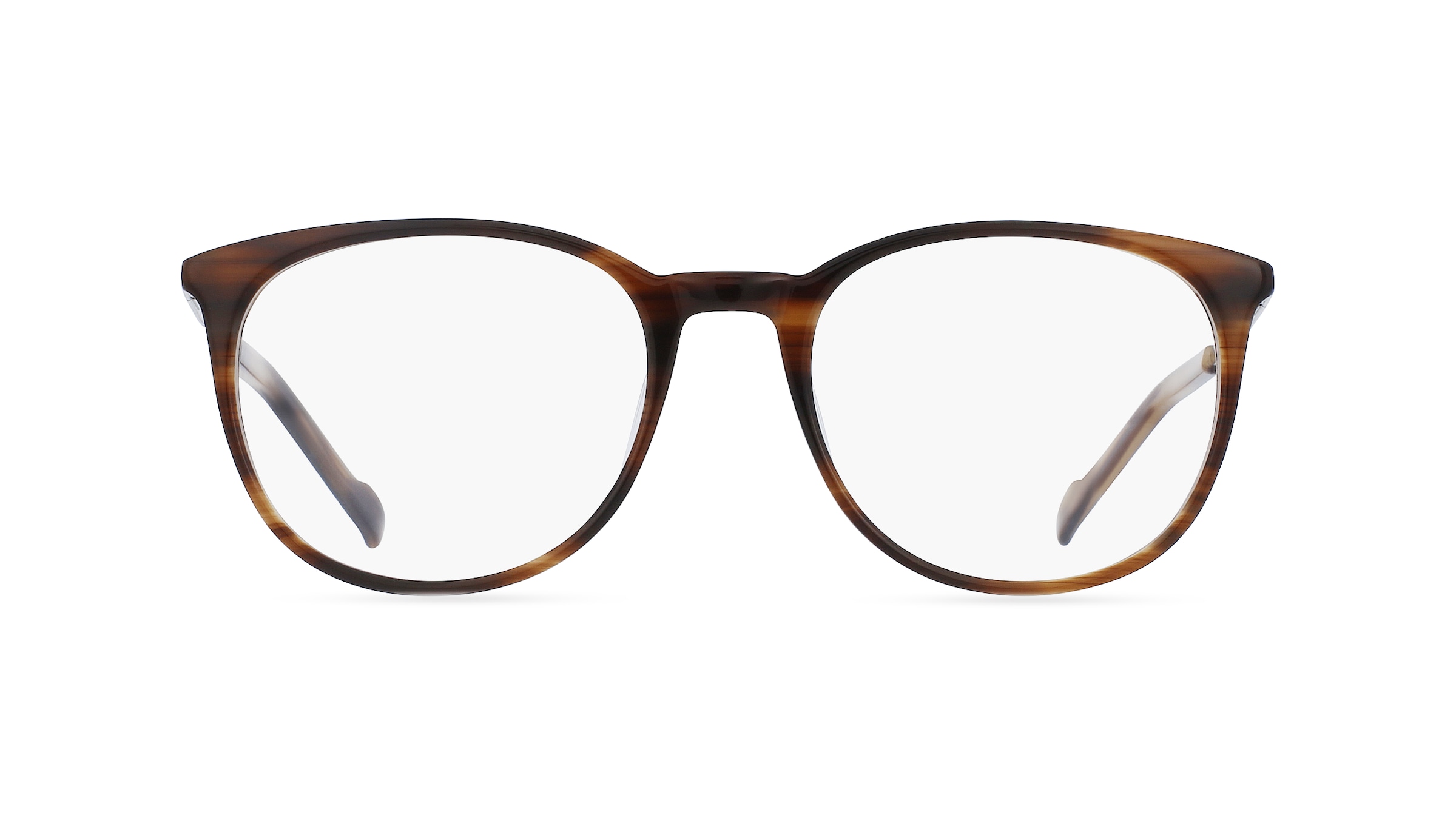 Fielmann 2190 FLEX CL Damen-Brille inkl. Gläser Vollrand Panto Acetat-Gestell 52mm/19mm/140mm, braun