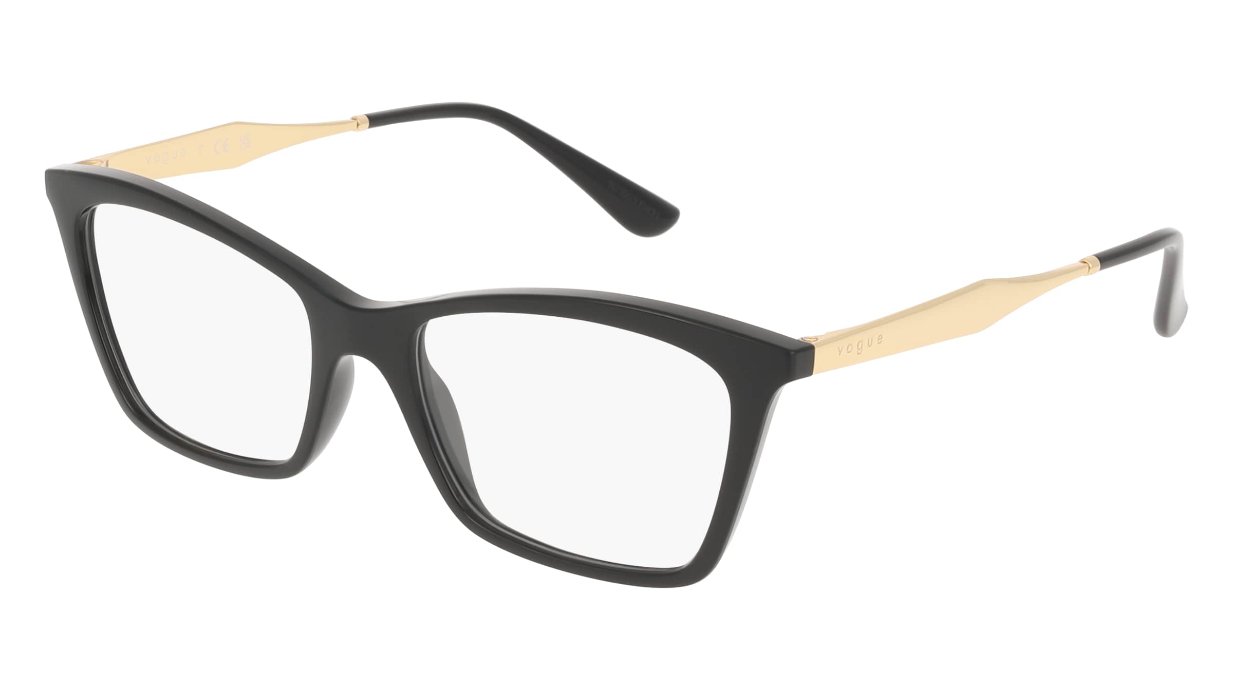 Vogue 0VO5624 Damen-Brille inkl. Gläser Vollrand Butterfly Kunststoff-Gestell 51/17/140, Schwarz