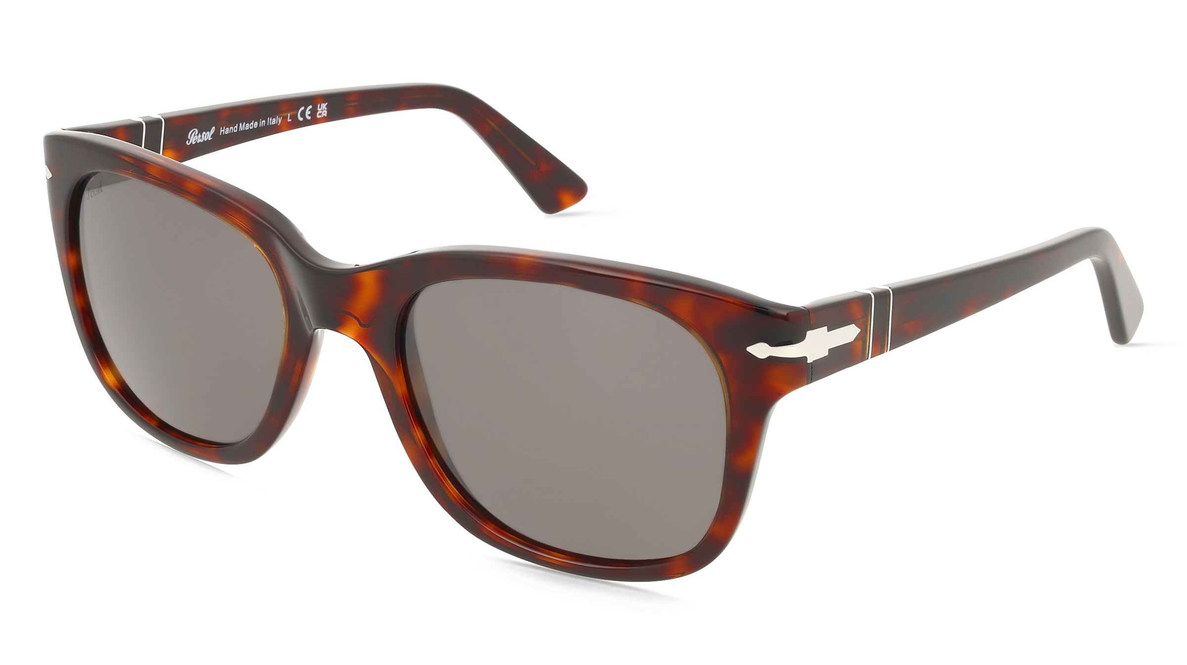 Persol PO3372S Unisex-Sonnenbrille Vollrand Quadratisch Acetat-Gestell, Havanna