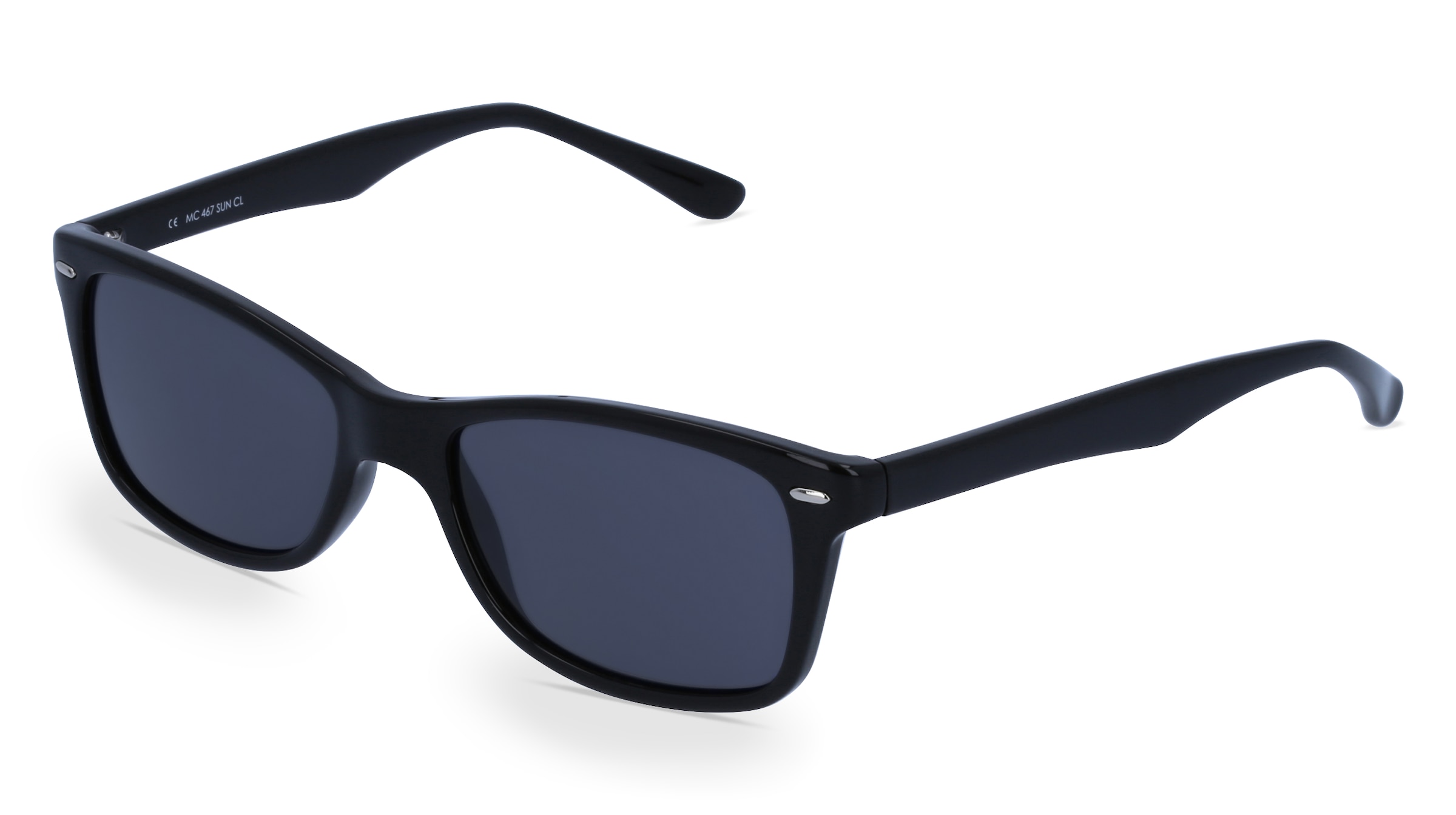 Fielmann MC 467 SUN CL Unisex-Sonnenbrille Vollrand Eckig Propionat-Gestell, schwarz