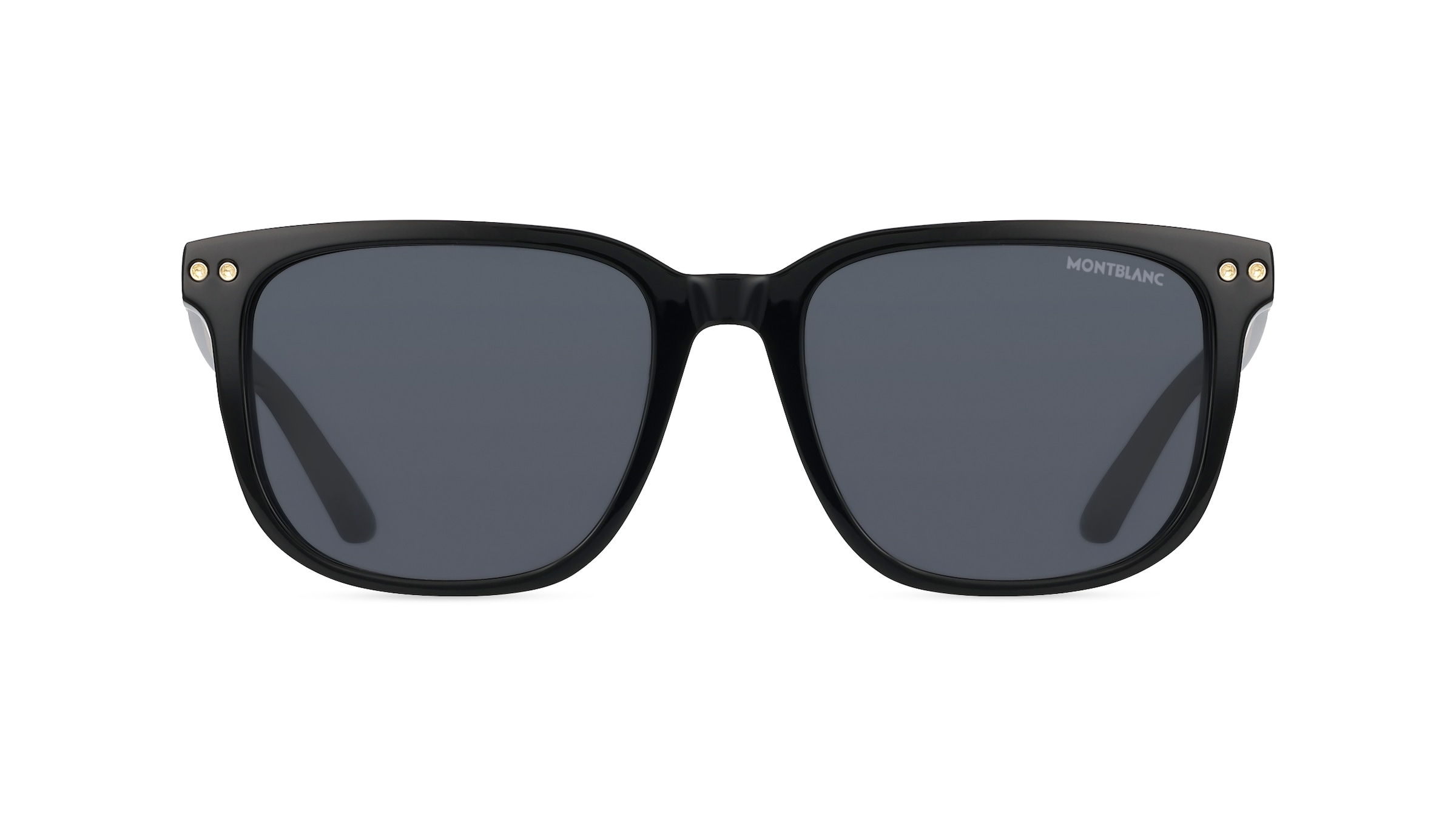 Montblanc MB0258SA Herren-Sonnenbrille Vollrand Eckig Kunststoff-Gestell, schwarz