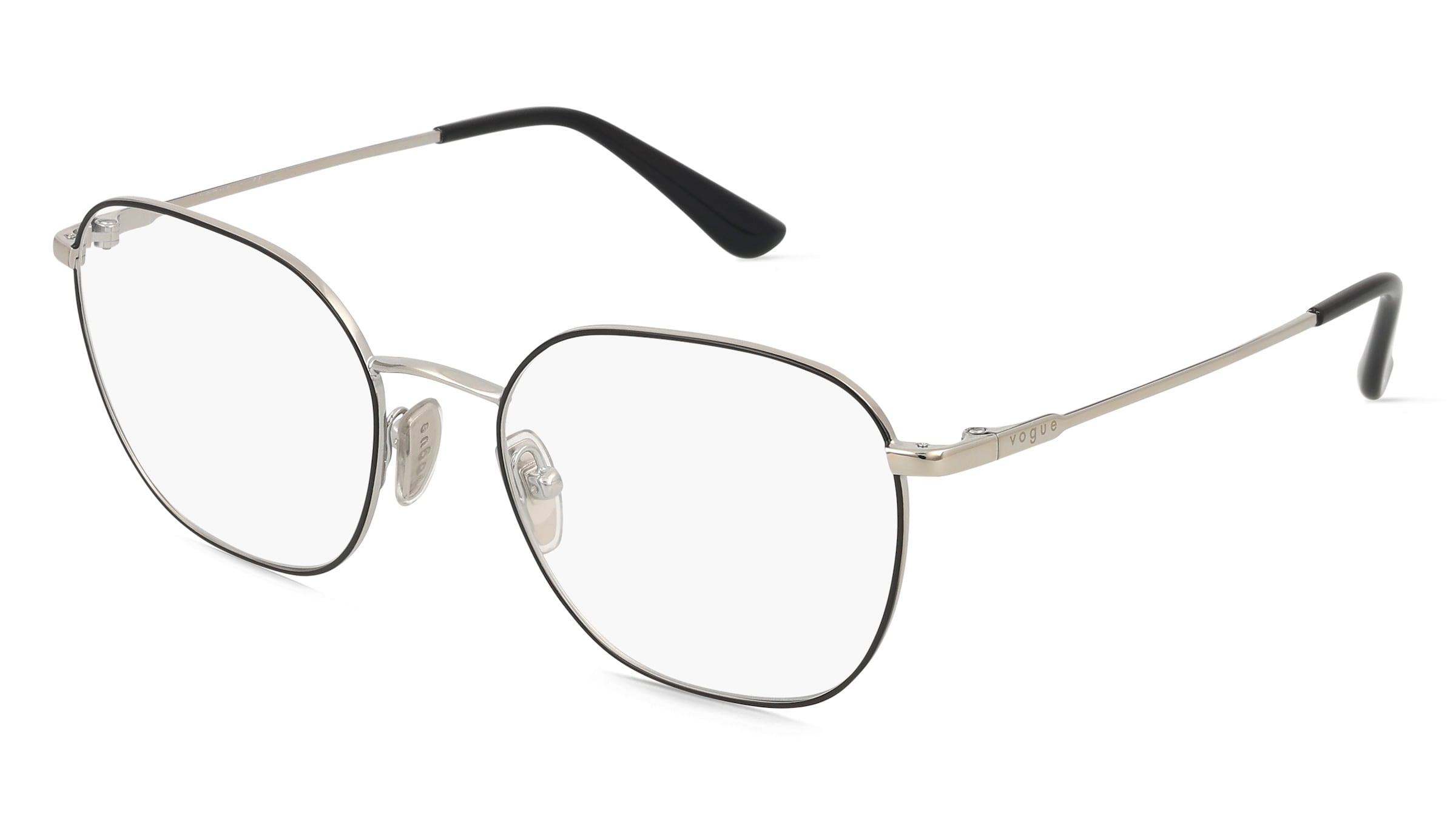 Vogue VO4178 Damen-Brille inkl. Gläser Vollrand Quadratisch Metall-Gestell 50/18/135, Schwarz
