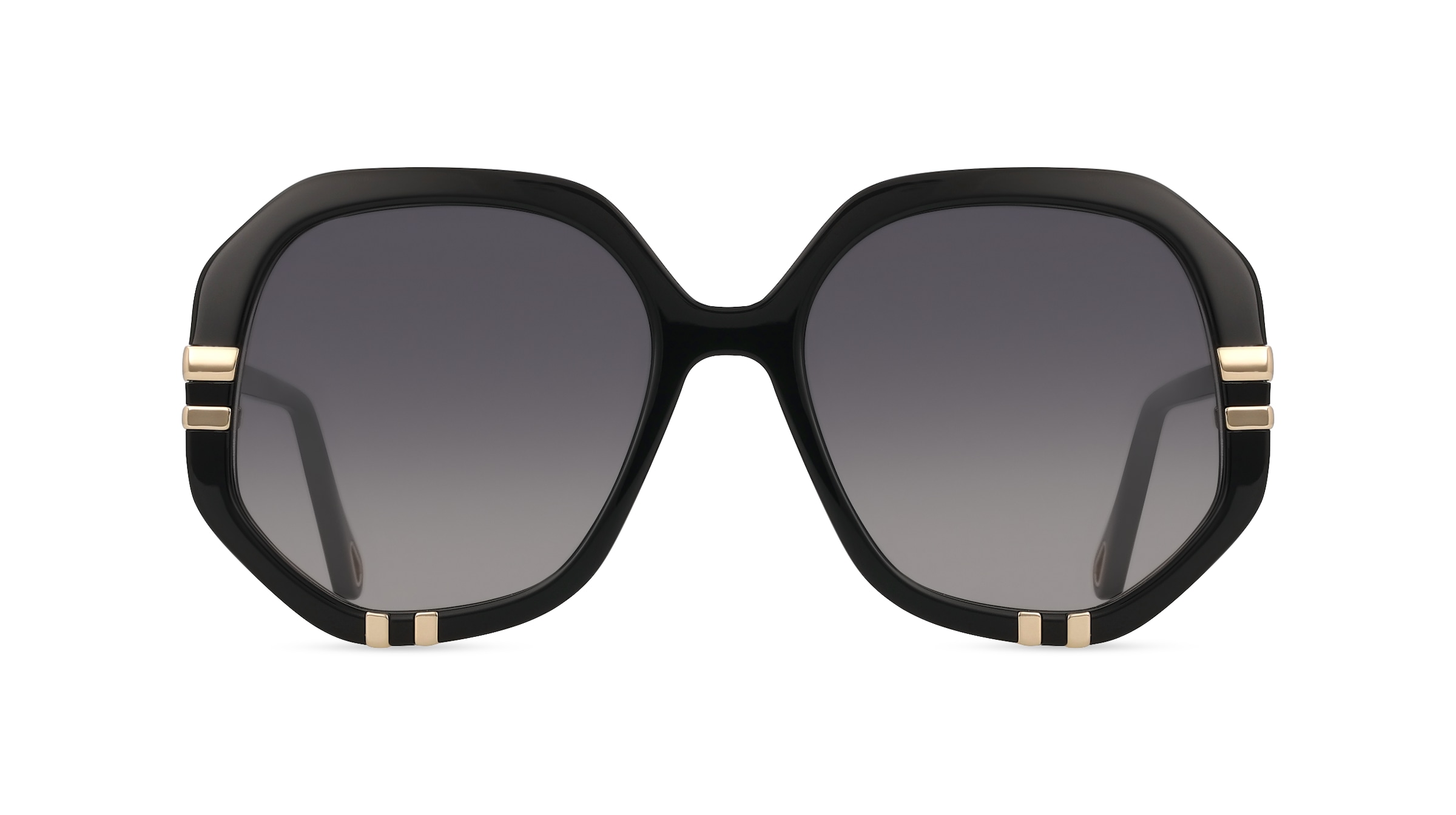 Chloé CH0105S Unisex-Sonnenbrille Vollrand Achteckig Bio-Acetat-Gestell, schwarz