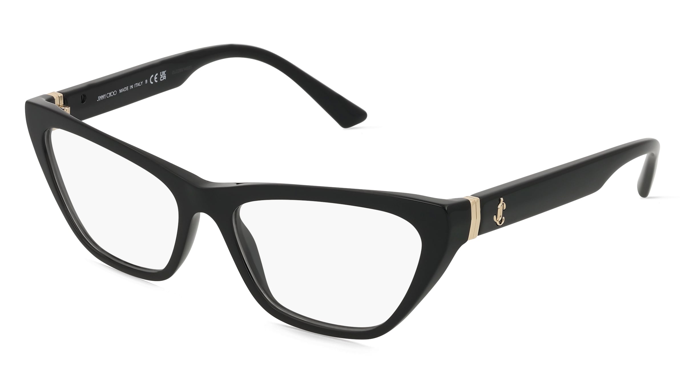 Jimmy Choo 0JC3014 Damen-Brille inkl. Gläser Vollrand Cat Eye Acetat-Gestell 54/16/140, Schwarz