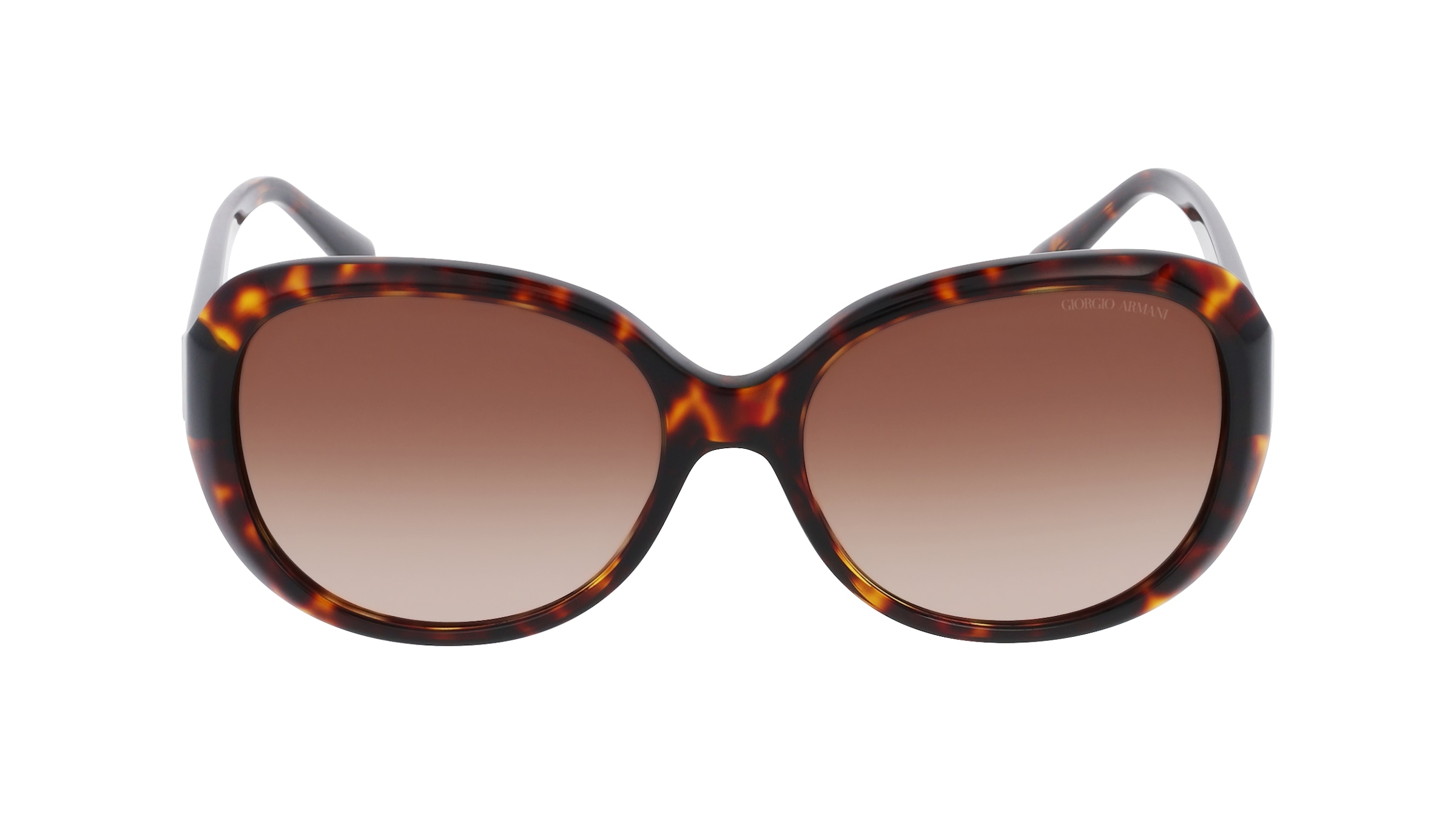 Giorgio Armani AR8047 Damen-Sonnenbrille Vollrand Rund Acetat-Gestell, Havanna