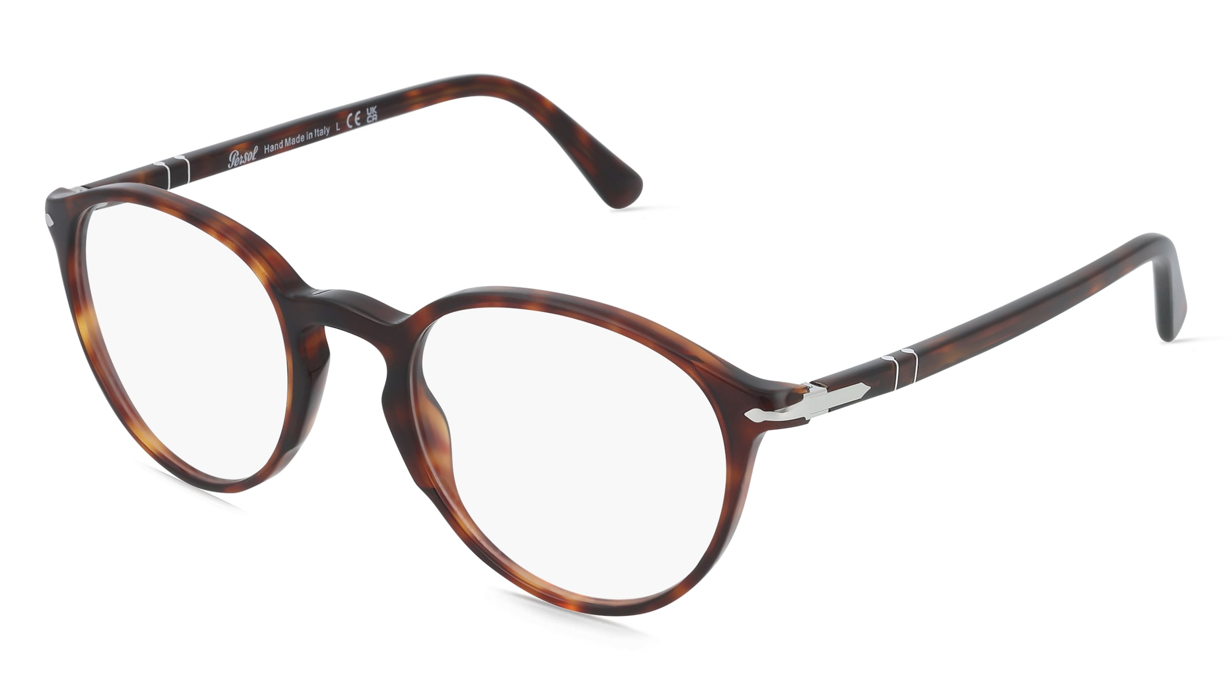 Persol PO3218V Unisex-Brille inkl. Gläser Vollrand Panto Acetat-Gestell 51/21/145, Havanna