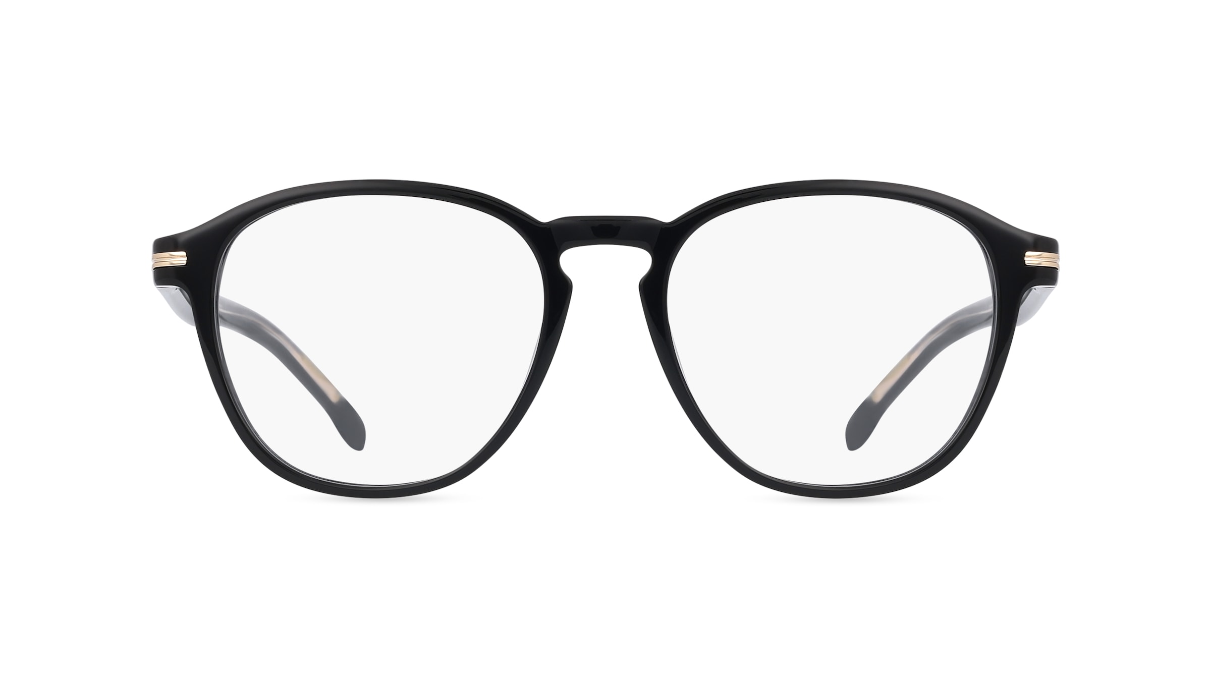 Boss 1509/G Herren-Brille inkl. Gläser Vollrand Rund Bio-Acetat-Gestell 51mm/19mm/145mm, schwarz