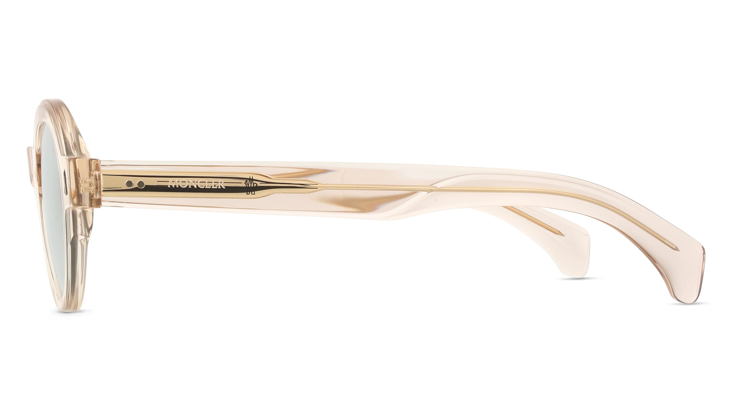 Thumbnail - Moncler ME6003 RONDOSA Unisex-Sonnenbrille Vollrand Rund Acetat-Gestell, gelb