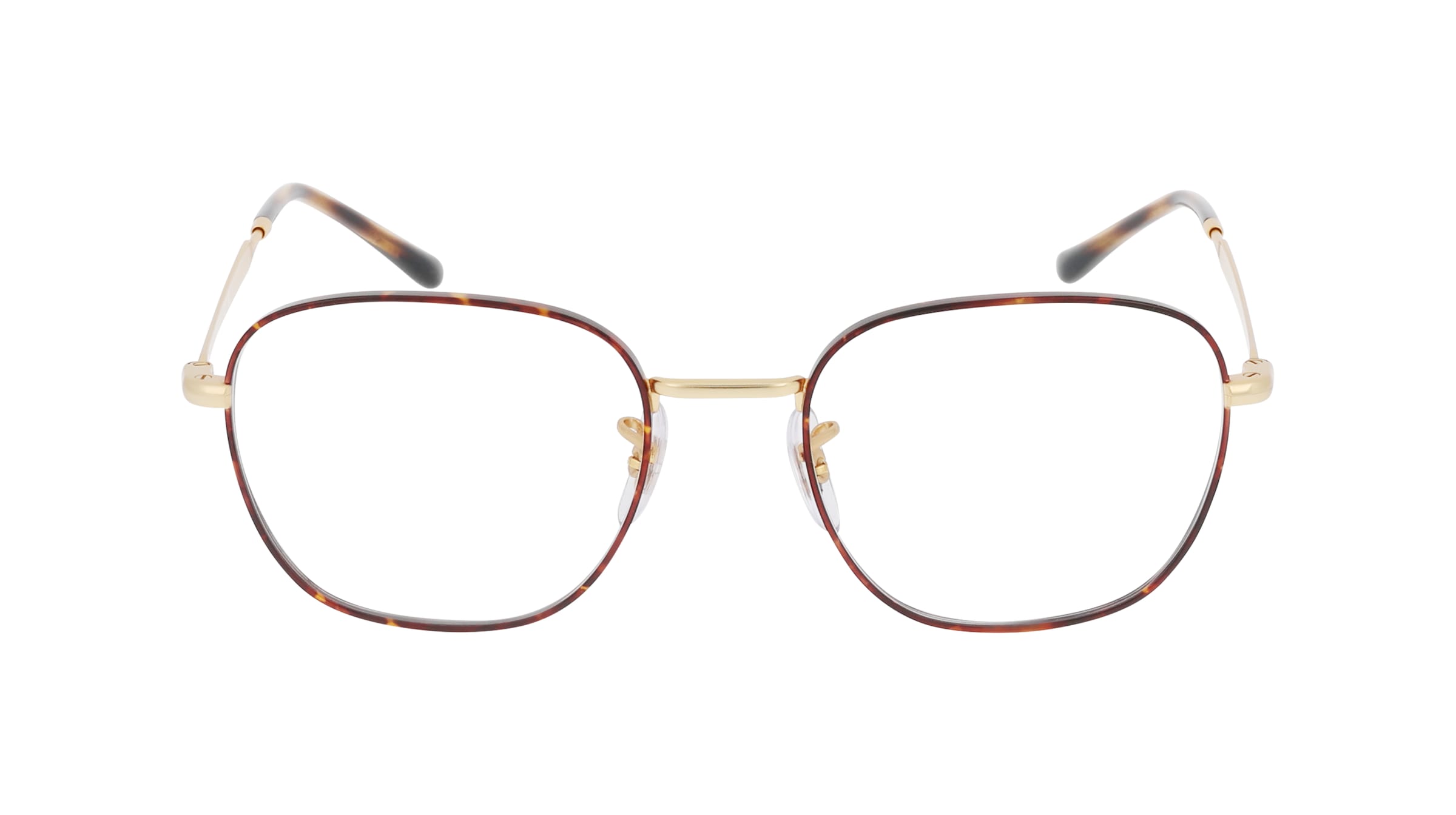Ray-Ban RX6534 Unisex-Brille inkl. Gläser Vollrand Eckig Metall-Gestell 51mm/19mm/145mm, Havanna