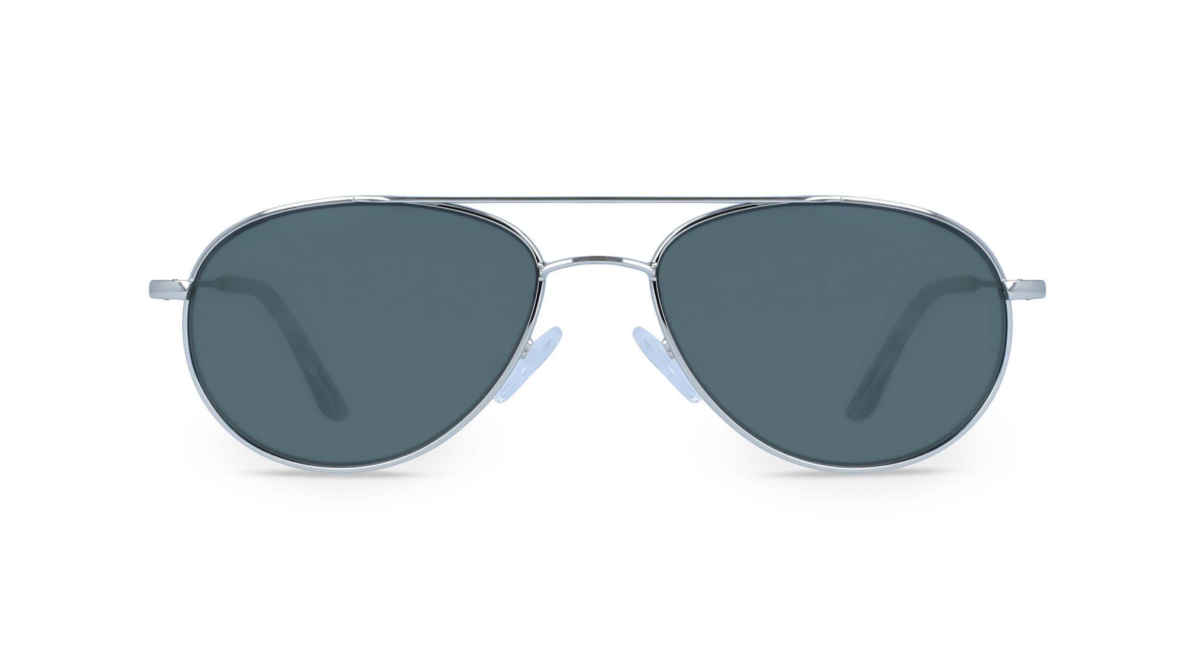 Fielmann BD 039 MOD SUN CL Unisex-Sonnenbrille Vollrand Pilot Metall-Gestell, silber