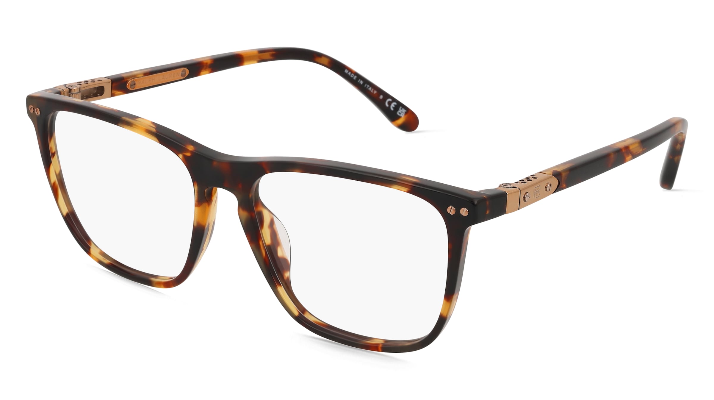 Ralph Lauren 0RL6242U Herren-Brille inkl. Gläser Vollrand Quadratisch Acetat-Gestell 55/16/145, Havanna