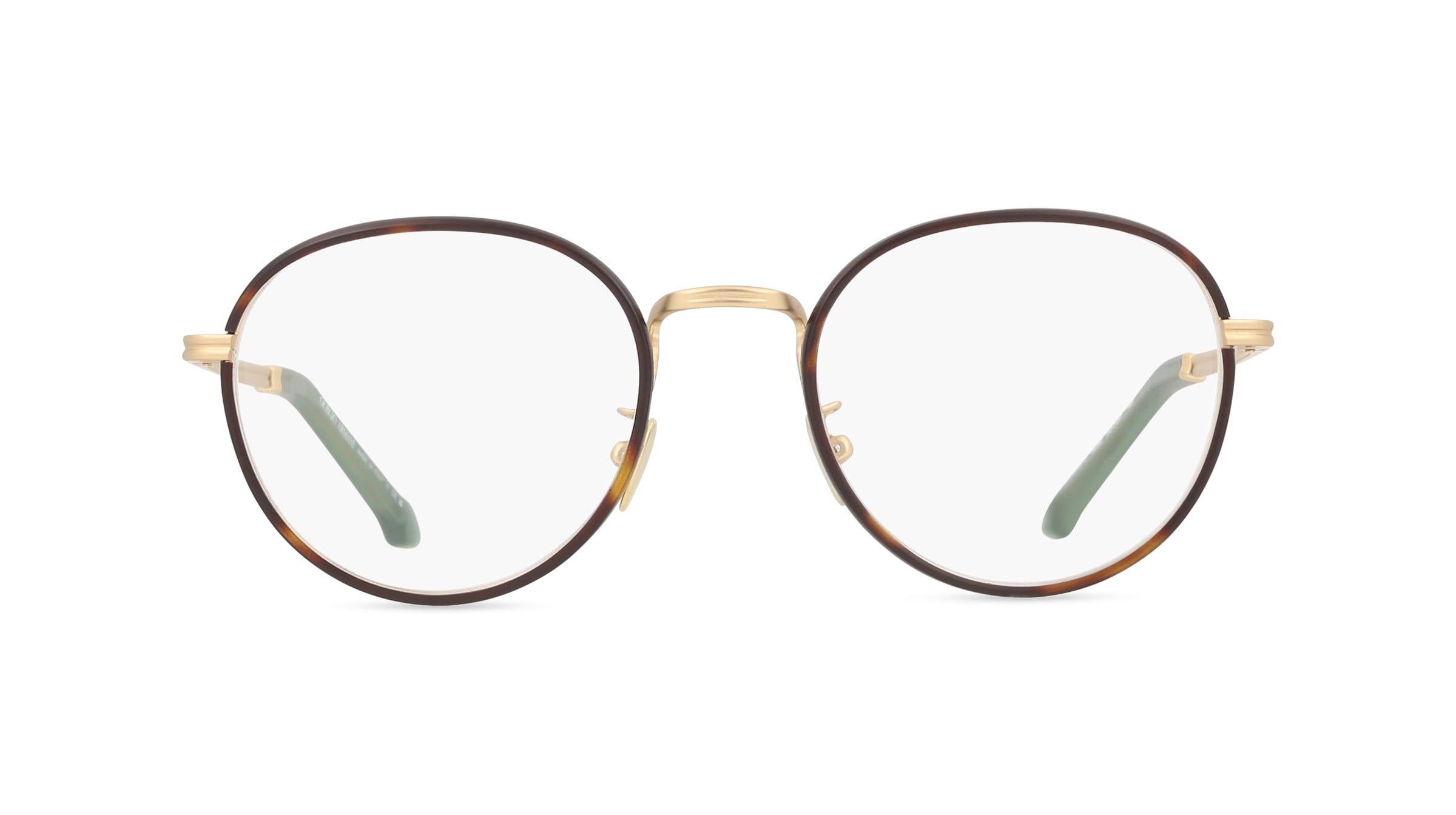 Giorgio Armani AR5151J Herren-Brille inkl. Gläser Vollrand Panto Metall-Gestell 50/20/145, Gold