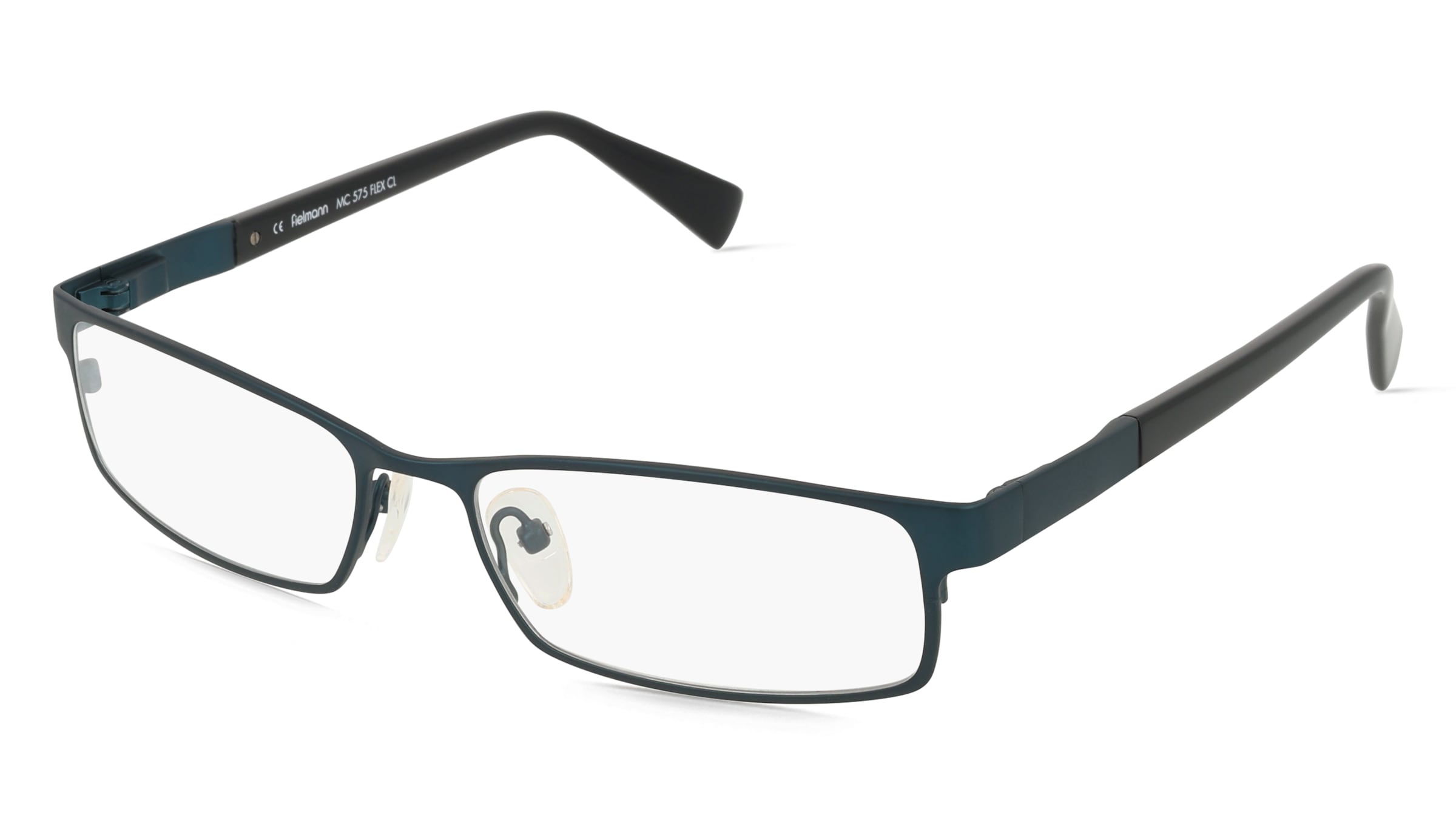 Fielmann MC 575 FLEX CL Herren-Brille inkl. Gläser Vollrand Eckig Metall-Gestell 54mm/16mm/135mm, blau