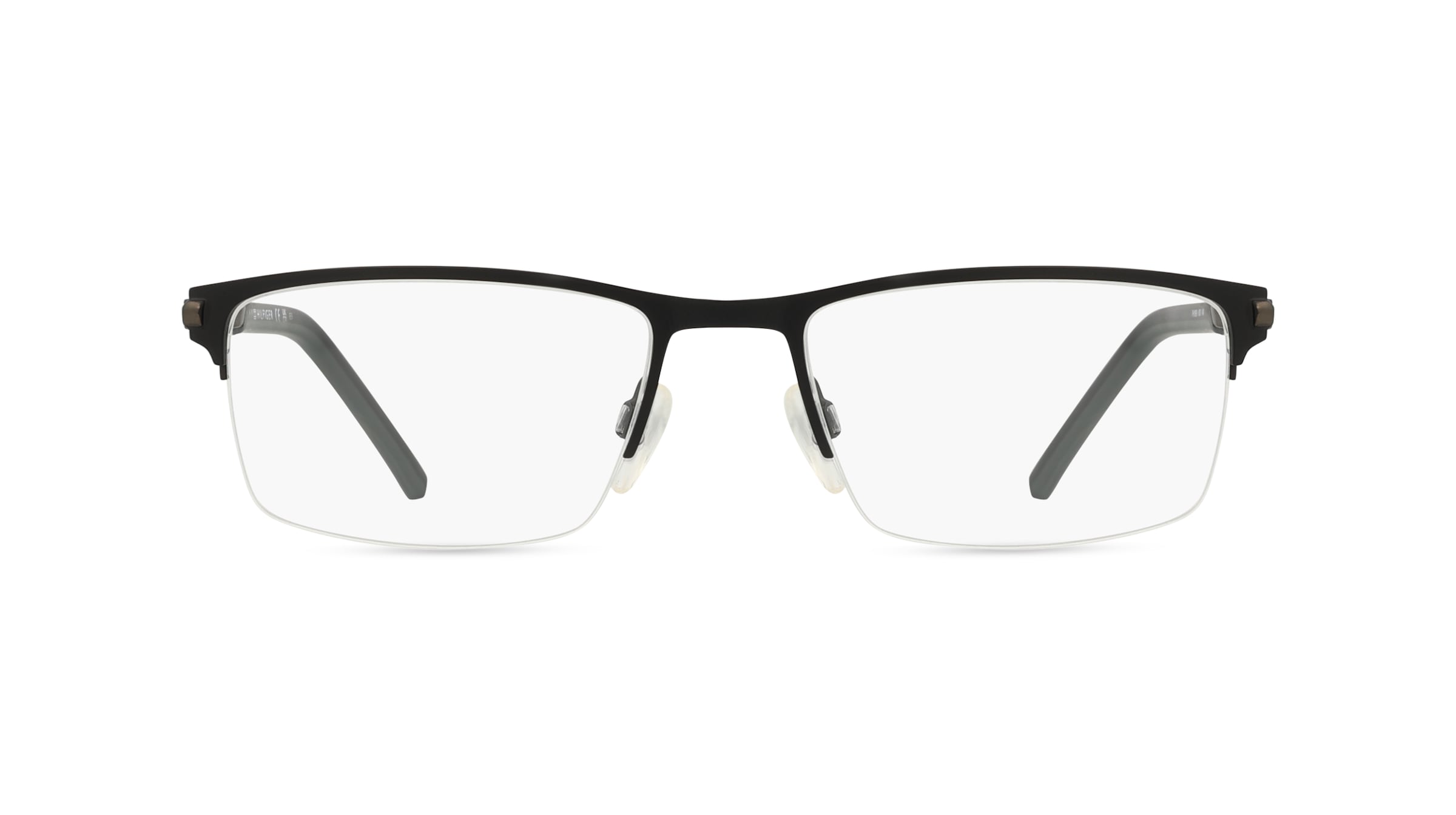 Tommy Hilfiger Eyewear TH 1993 Herren-Brille inkl. Gläser Vollrand Eckig Metall-Gestell 55mm/18mm/140mm, schwarz