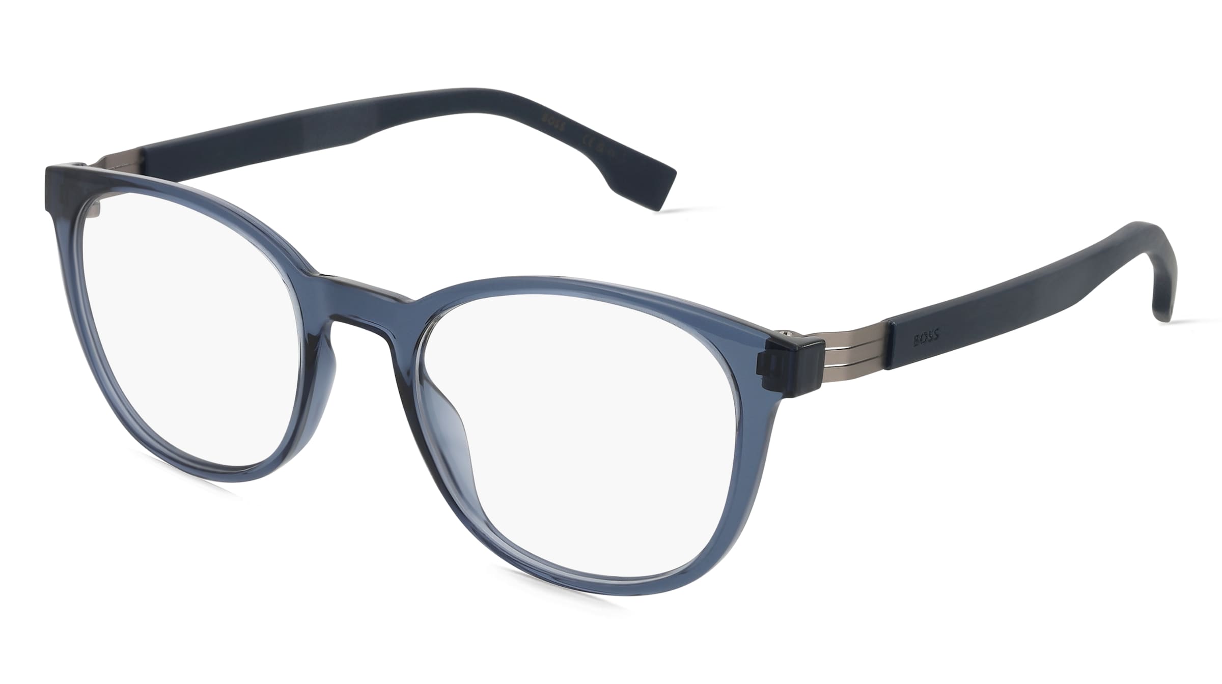 Boss 1577 Herren-Brille inkl. Gläser Vollrand Quadratisch Kunststoff-Gestell 52/20/150, Blau