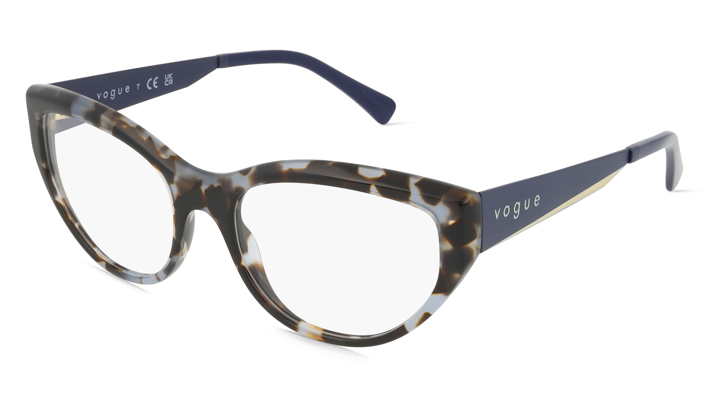 Vogue 0VO5560 Damen-Brille inkl. Gläser Vollrand Quadratisch Acetat-Gestell 53/18/140, Blau