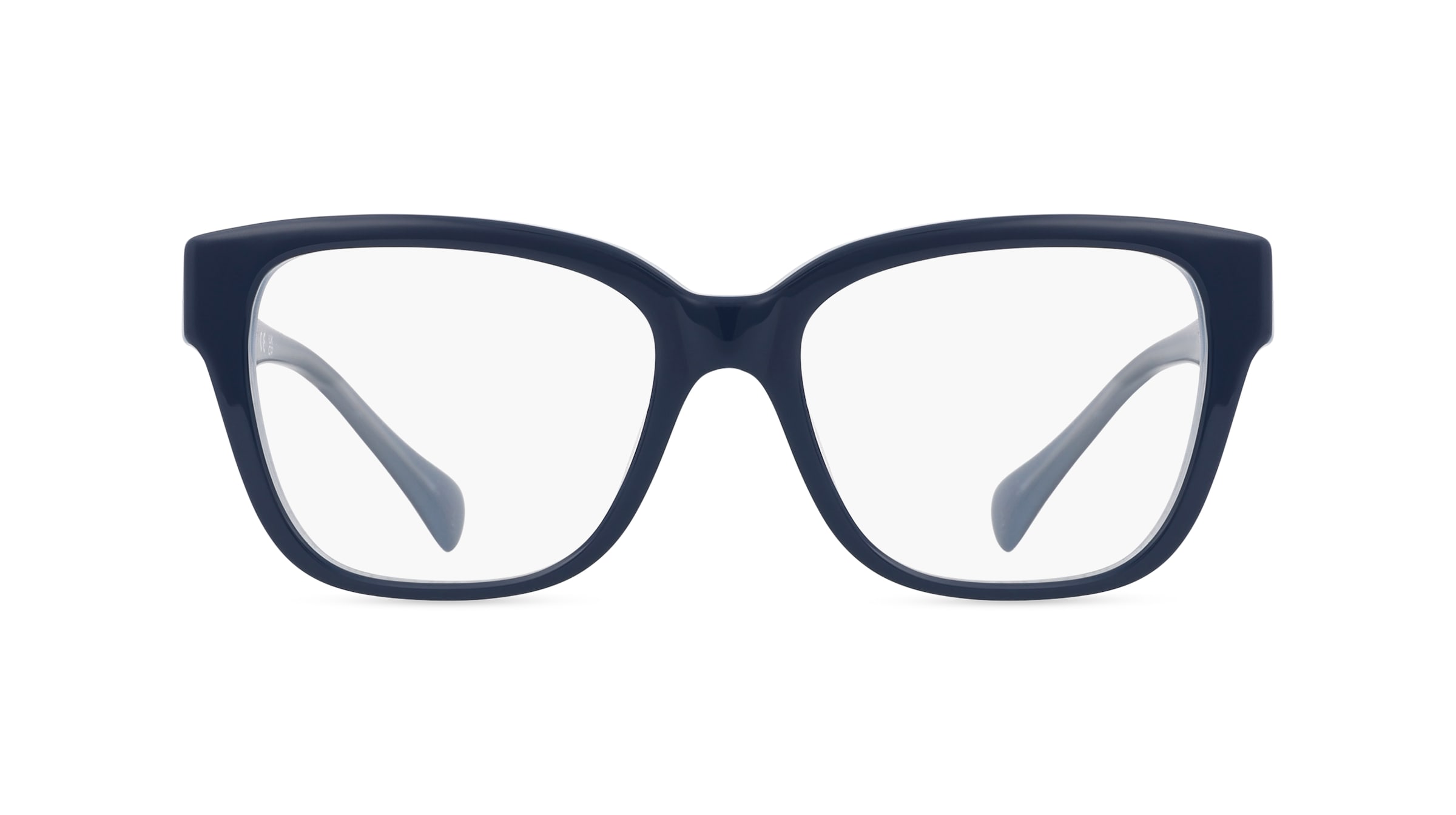 Ralph 0RA7162U Damen-Brille inkl. Gläser Vollrand Eckig Acetat-Gestell 53mm/17mm/145mm, blau