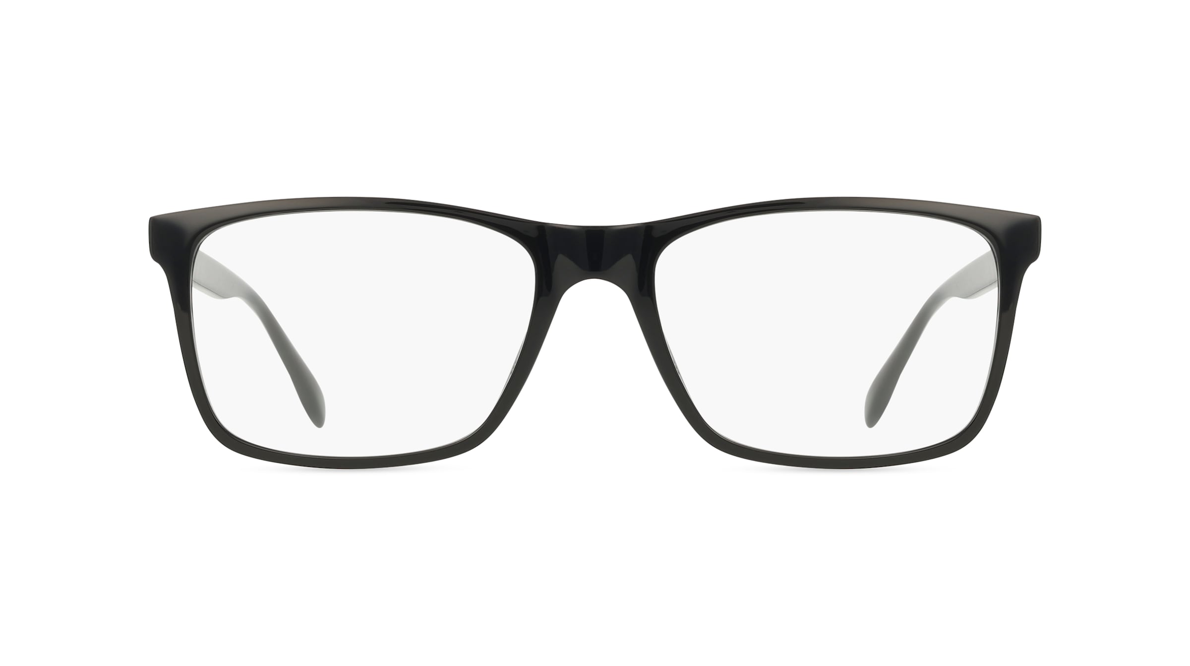 Fielmann ABC 076 CL Herren-Brille inkl. Gläser Vollrand Eckig Acetat-Gestell 55mm/17mm/145mm, Schwarz