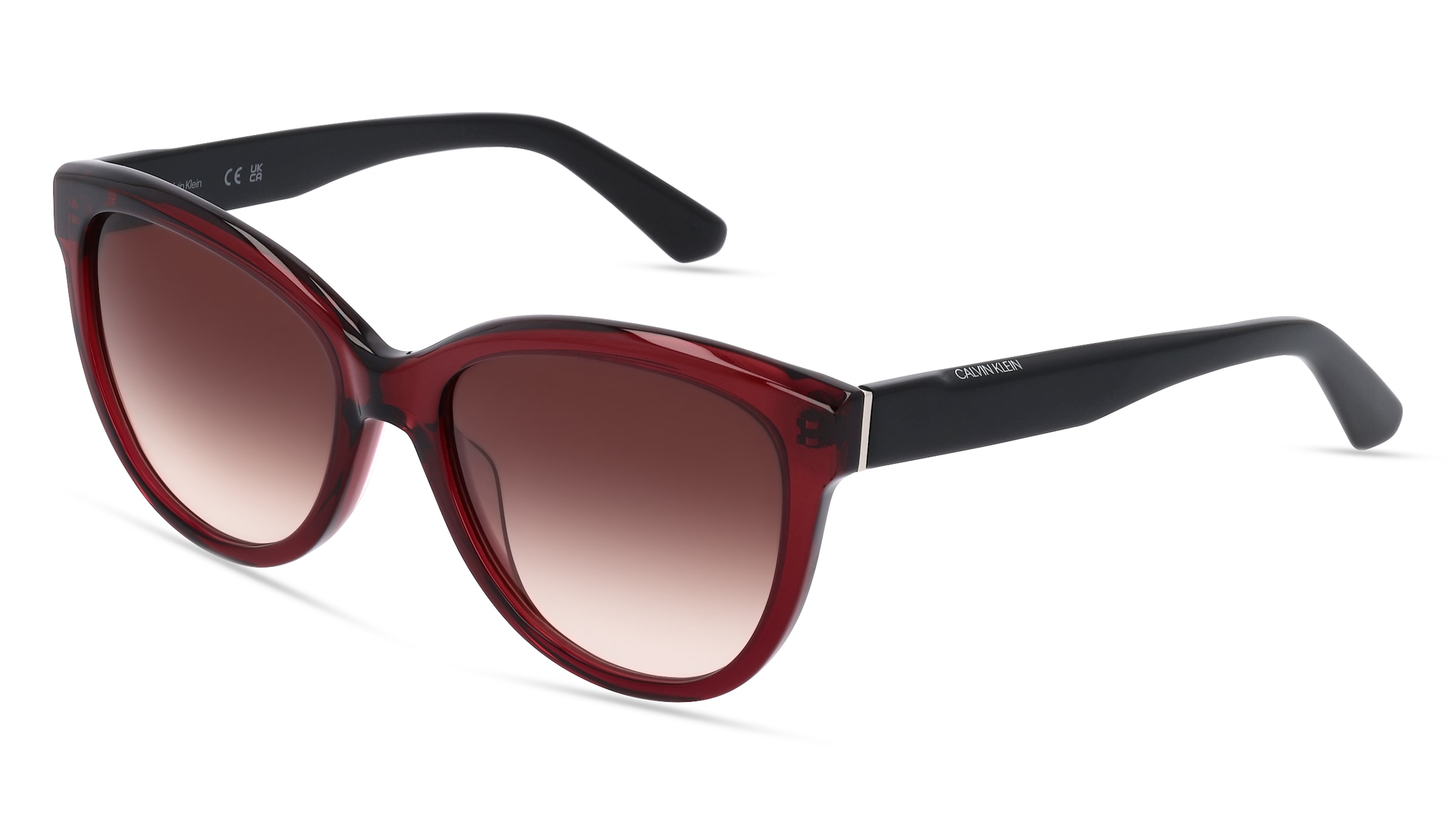 Marchon Germany Calvin Klein CK21709S Damen-Sonnenbrille Vollrand Butterfly Kunststoff-Gestell, rot