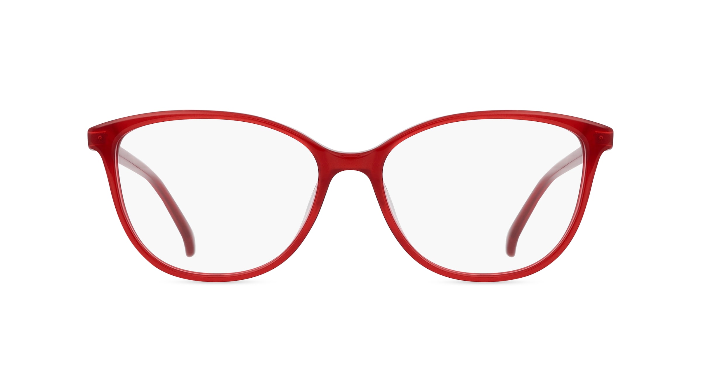 Fielmann BD 549 FLEX FA Damen-Brille inkl. Gläser Vollrand Butterfly Acetat-Gestell 53mm/15mm/140mm, rot