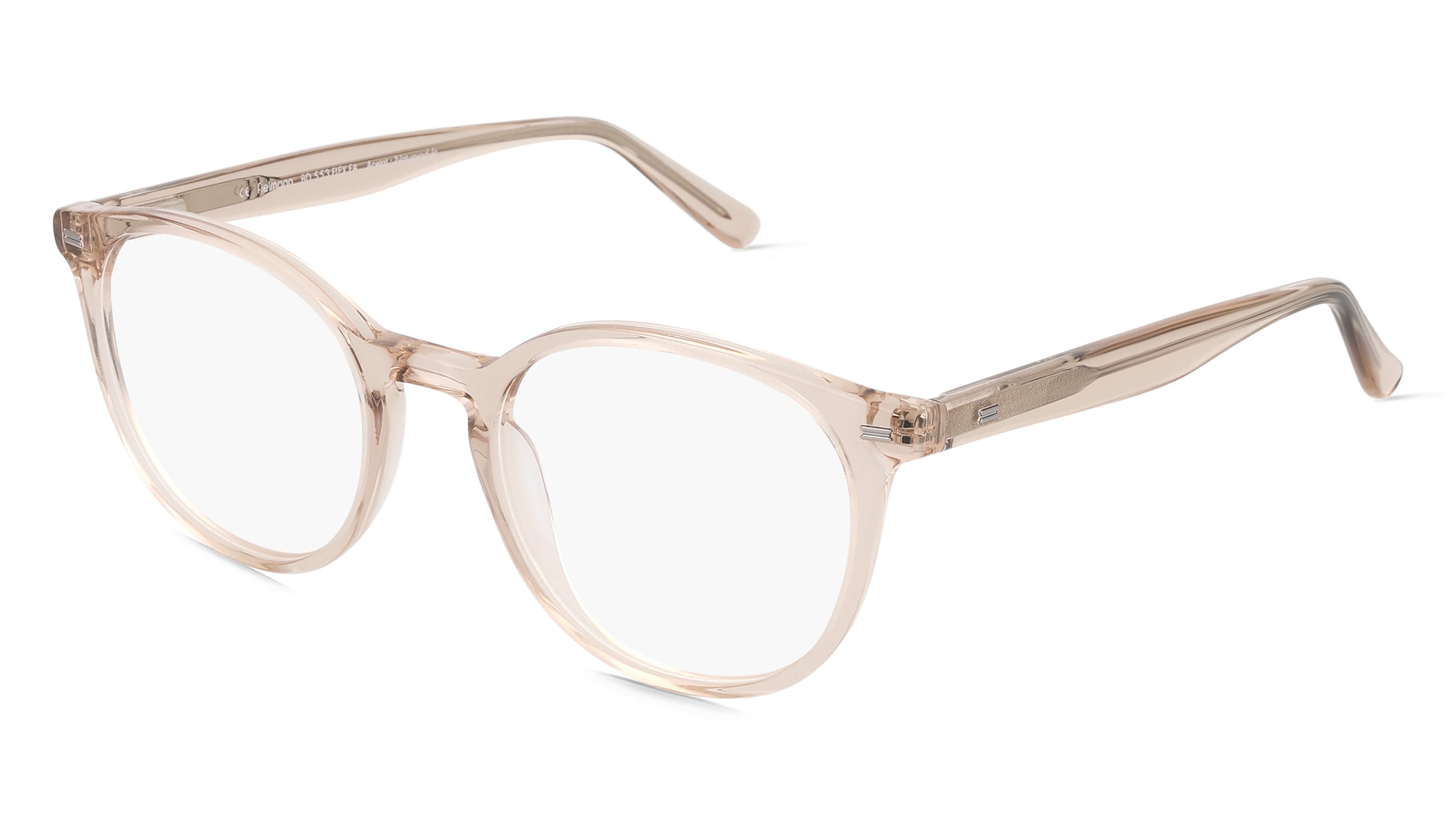 Fielmann BD 553 FLEX FA Unisex-Brille inkl. Gläser Vollrand Panto Acetat-Gestell 50/20/145, Beige