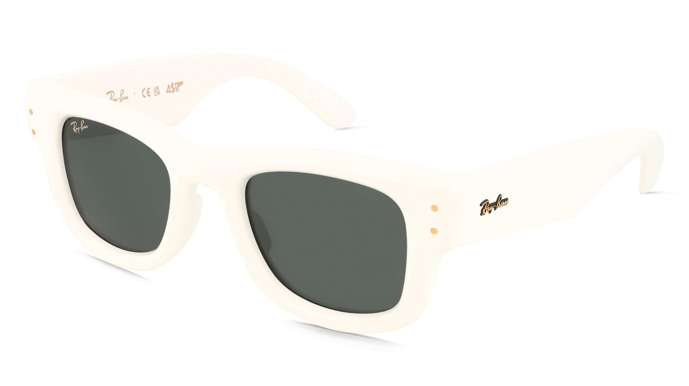 Ray-Ban RB4940WAYFARER PUFFER Unisex-Sonnenbrille Vollrand Quadratisch Kunststoff-Gestell, Weiß