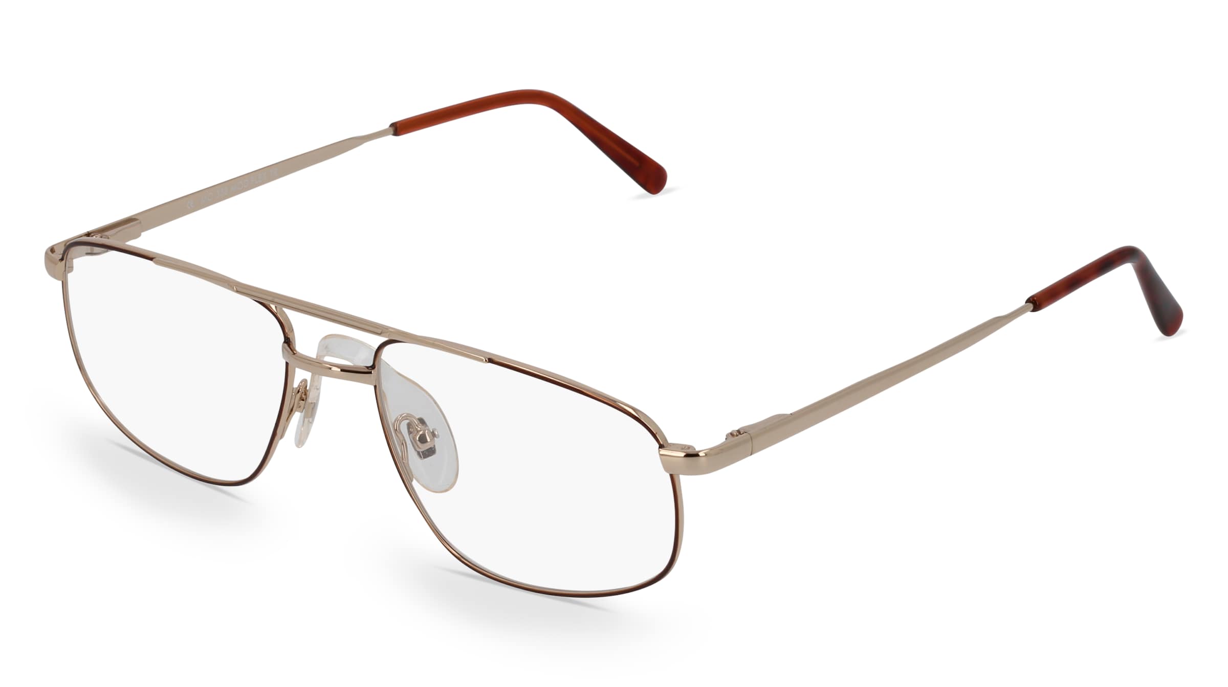 Fielmann MC 338 MOD FLEX TR Herren-Brille inkl. Gläser Vollrand Quadratisch Metall-Gestell 54/17/140, Gold