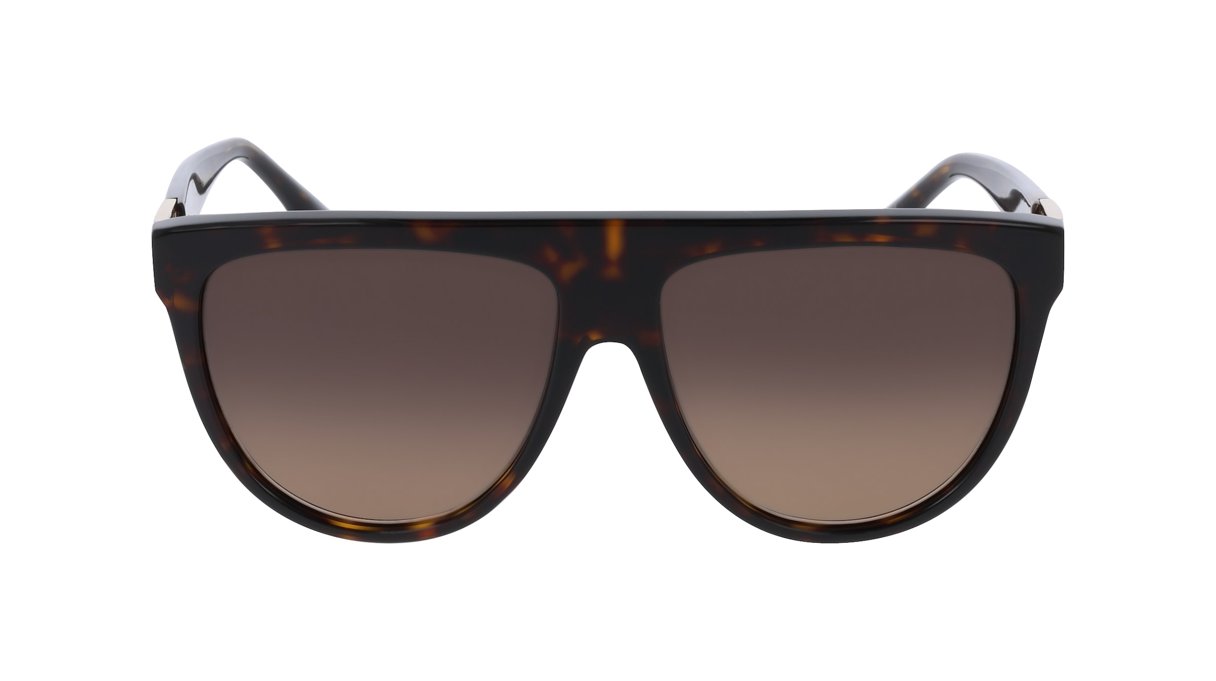 Victoria Beckham VB680S Damen-Sonnenbrille Vollrand Pilot Acetat-Gestell, Havanna