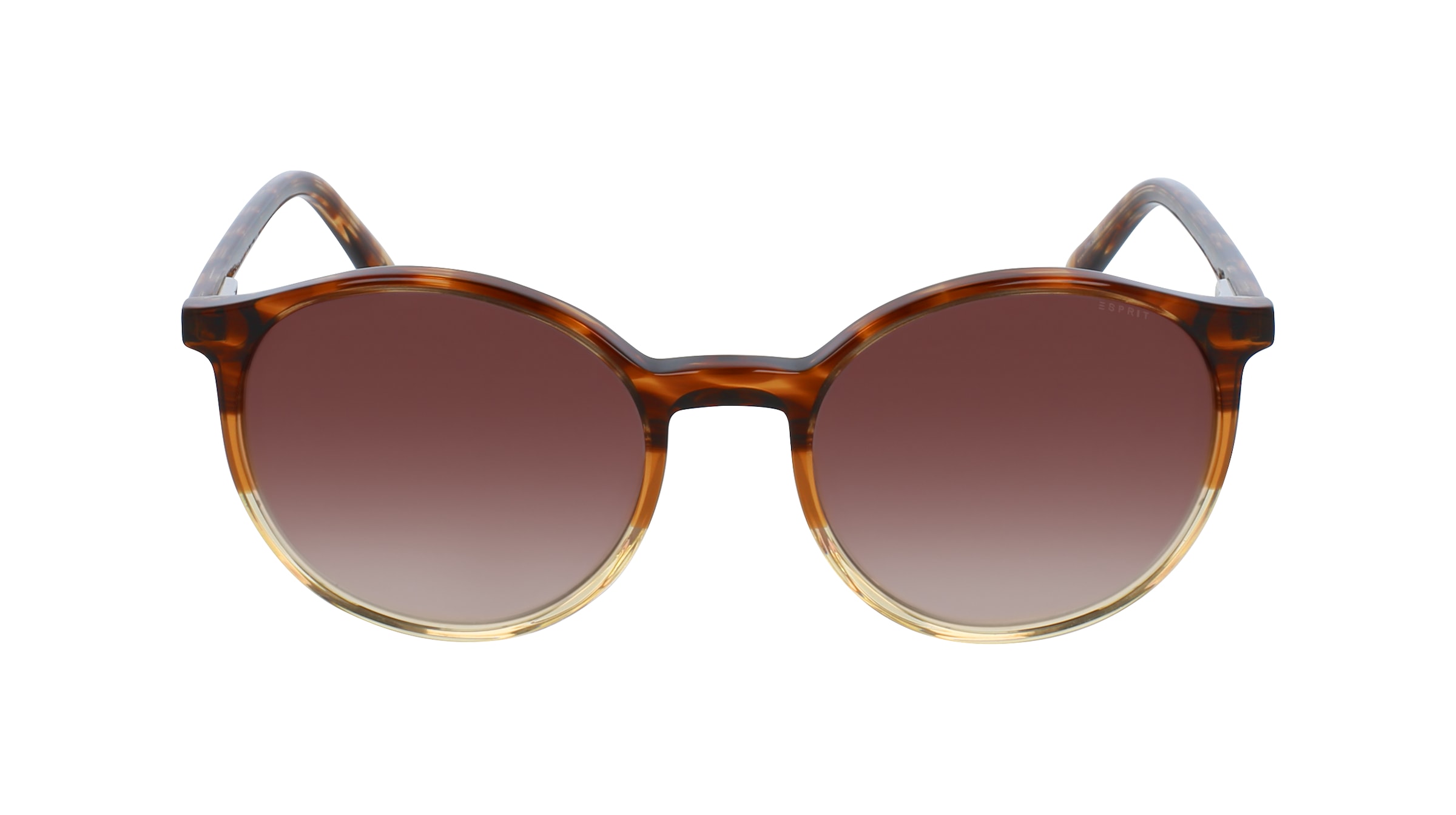 Esprit 40082 Unisex-Sonnenbrille Vollrand Rund Acetat-Gestell, braun