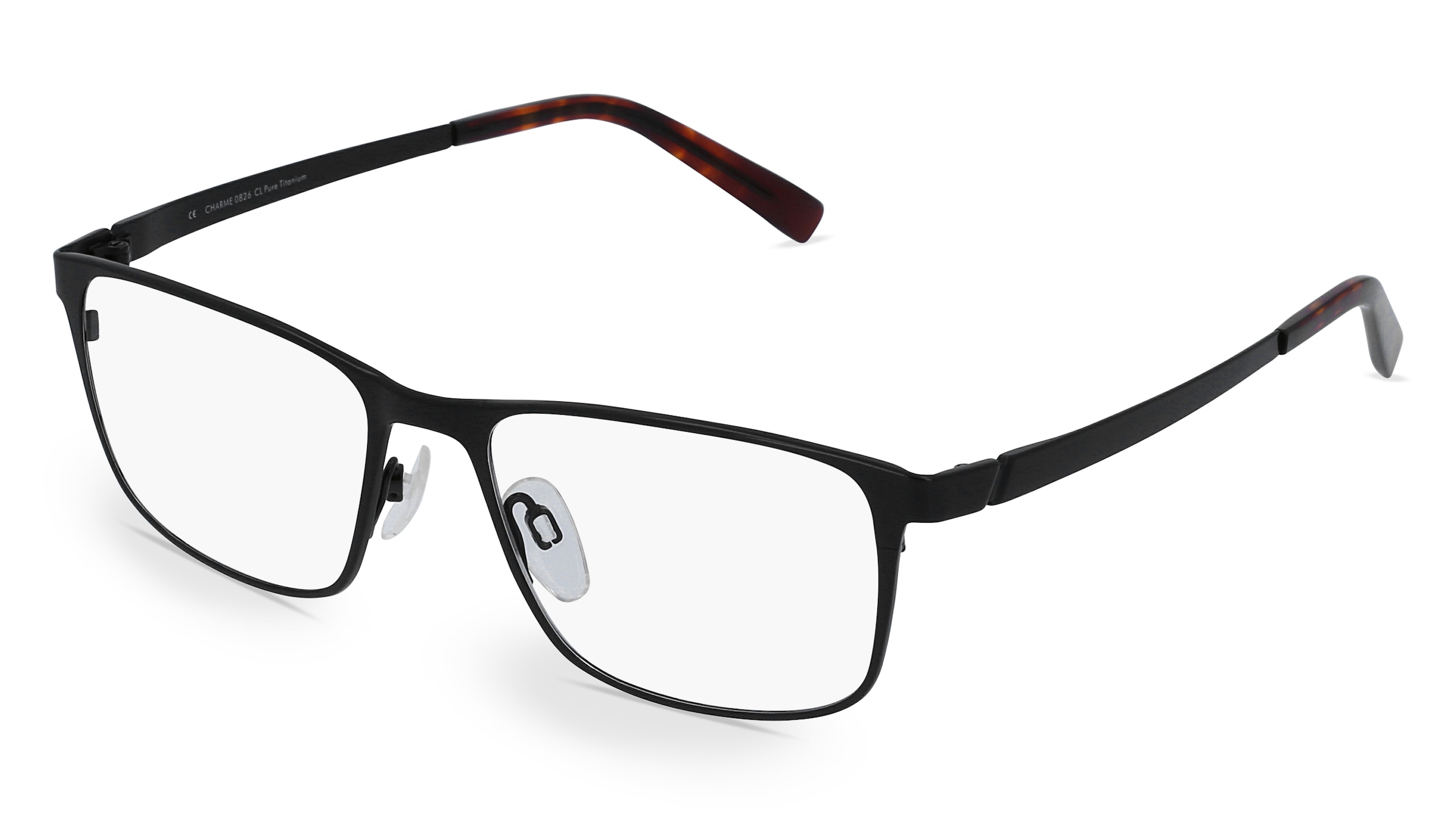 Fielmann CHARME 0826 CL Herren-Brille inkl. Gläser Vollrand Quadratisch Titan-Gestell 54/18/140, Schwarz