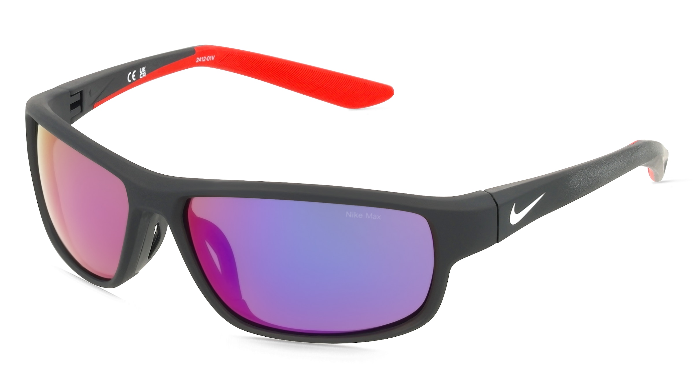 Nike NKIF1054X Kinder-Sonnenbrille Vollrand Eckig Kunststoff-Gestell, Schwarz