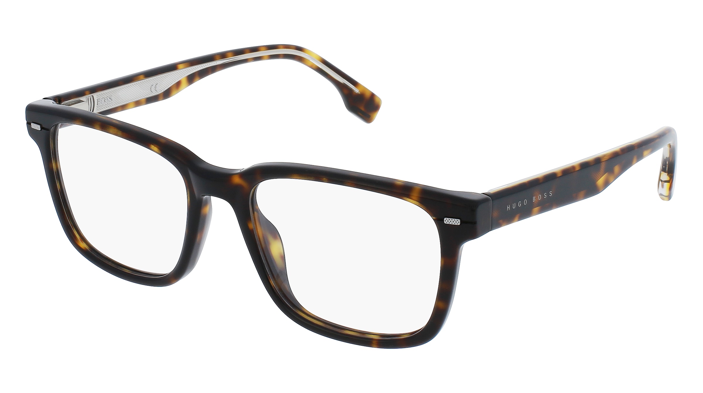 Boss 1320 Herren-Brille inkl. Gläser Vollrand Quadratisch Acetat-Gestell 52/18/145, Havanna
