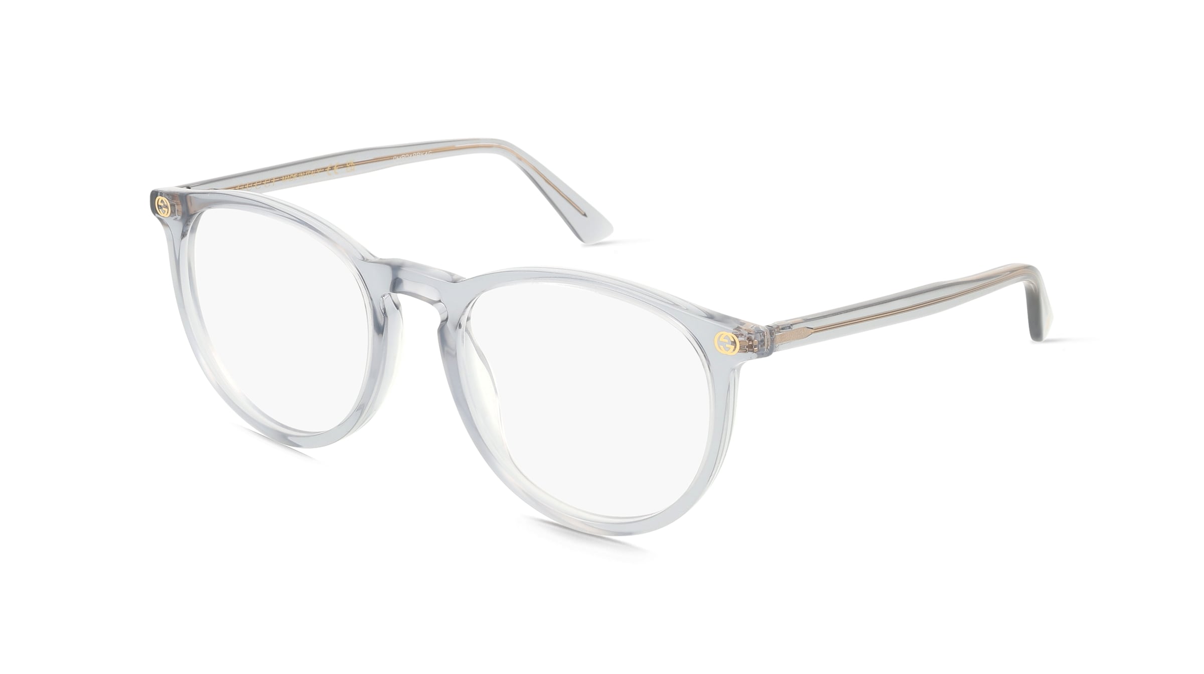Gucci GG0027O Damen-Brille inkl. Gläser Vollrand Rund Acetat-Gestell 50/20/140, Blau
