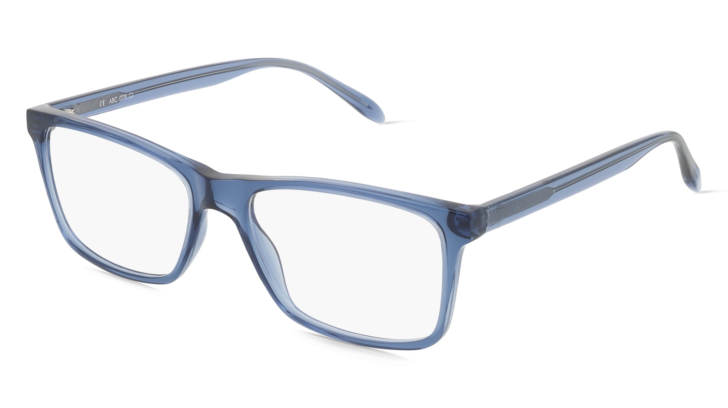 Fielmann ABC 076 CL Herren-Brille inkl. Gläser Vollrand Quadratisch Acetat-Gestell 57/18/145, Blau