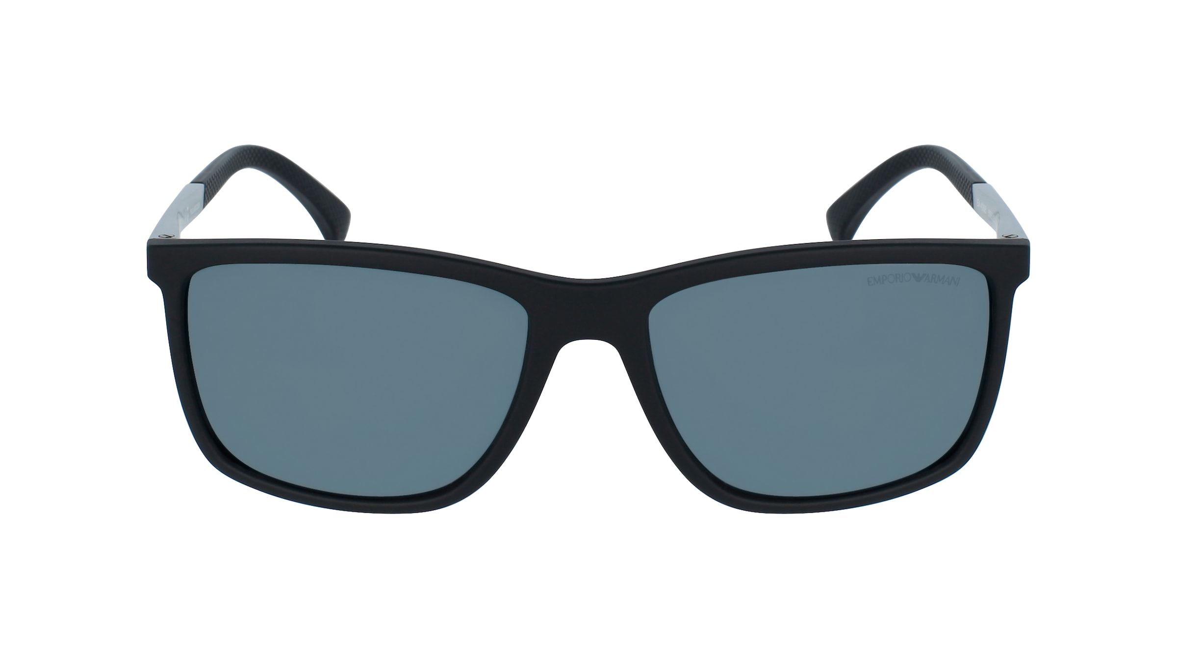 Emporio Armani EA4058 Herren-Sonnenbrille Vollrand Rechteckig Kunststoff-Gestell, Schwarz