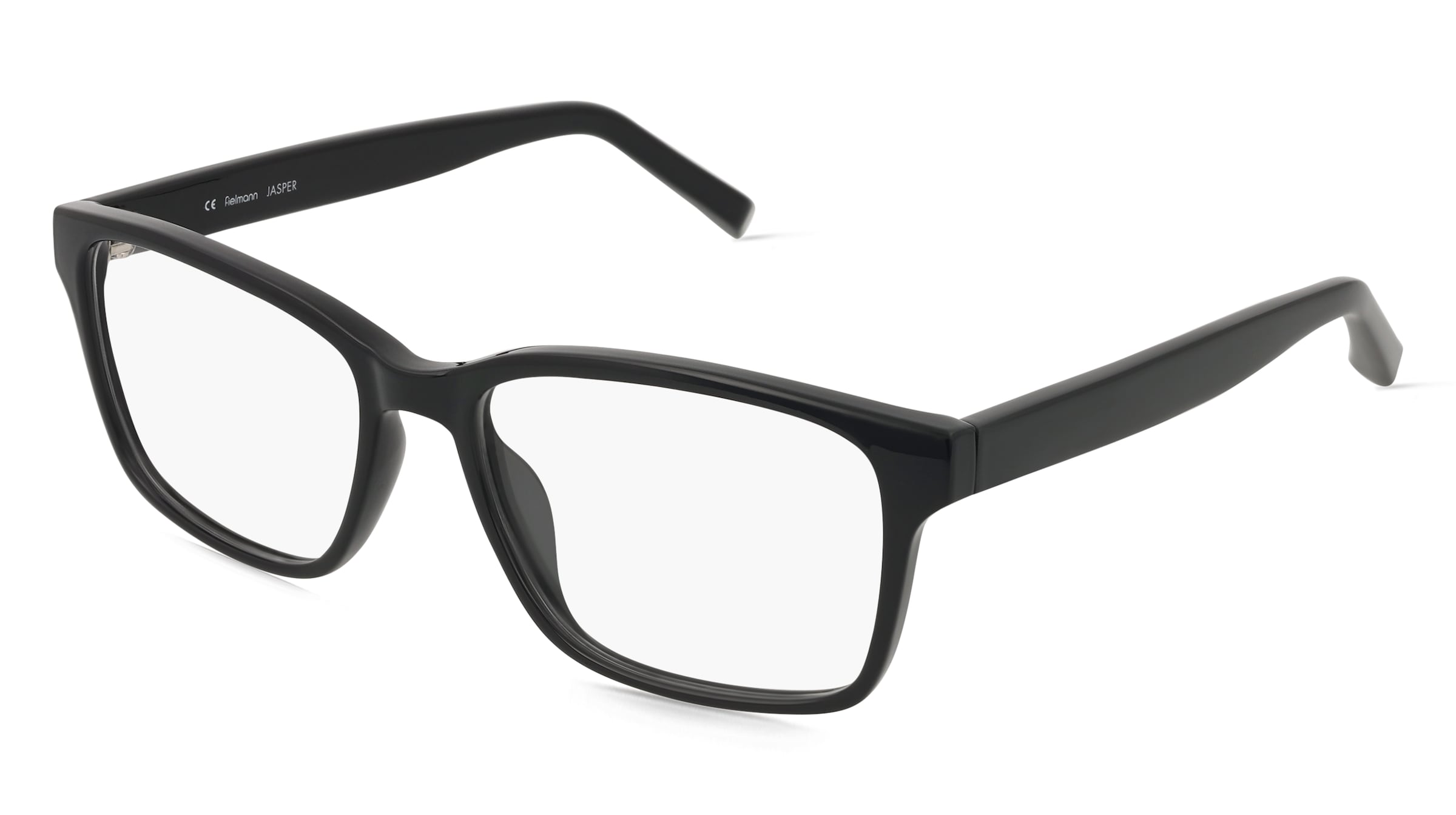 Fielmann OU 043 CL JASPER Herren-Brille inkl. Gläser Vollrand Quadratisch Acetat-Gestell 57/17/145, Schwarz