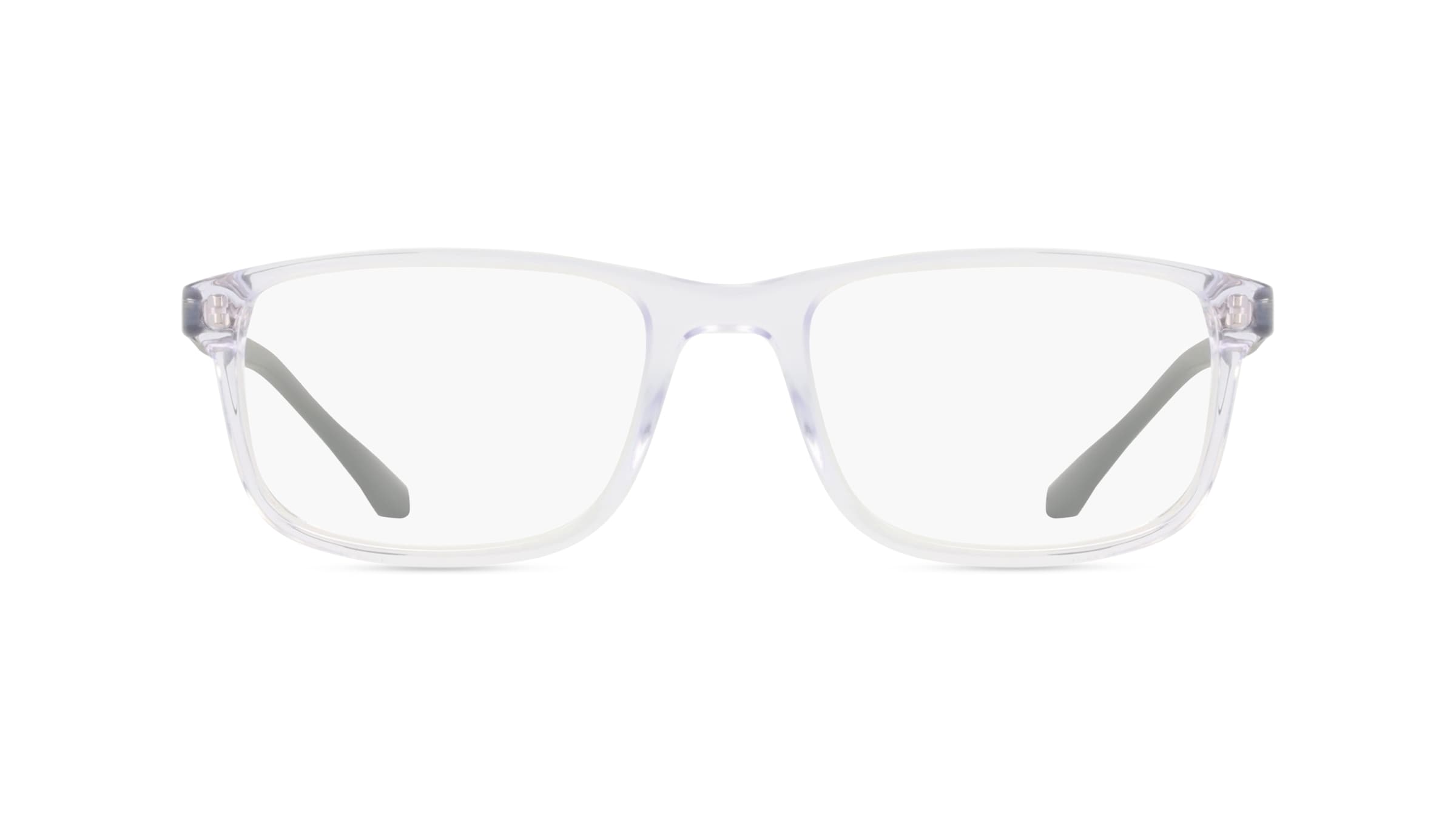 Emporio Armani EA3098 Herren-Brille inkl. Gläser Vollrand Eckig Acetat-Gestell 53mm/18mm/140mm, weiß