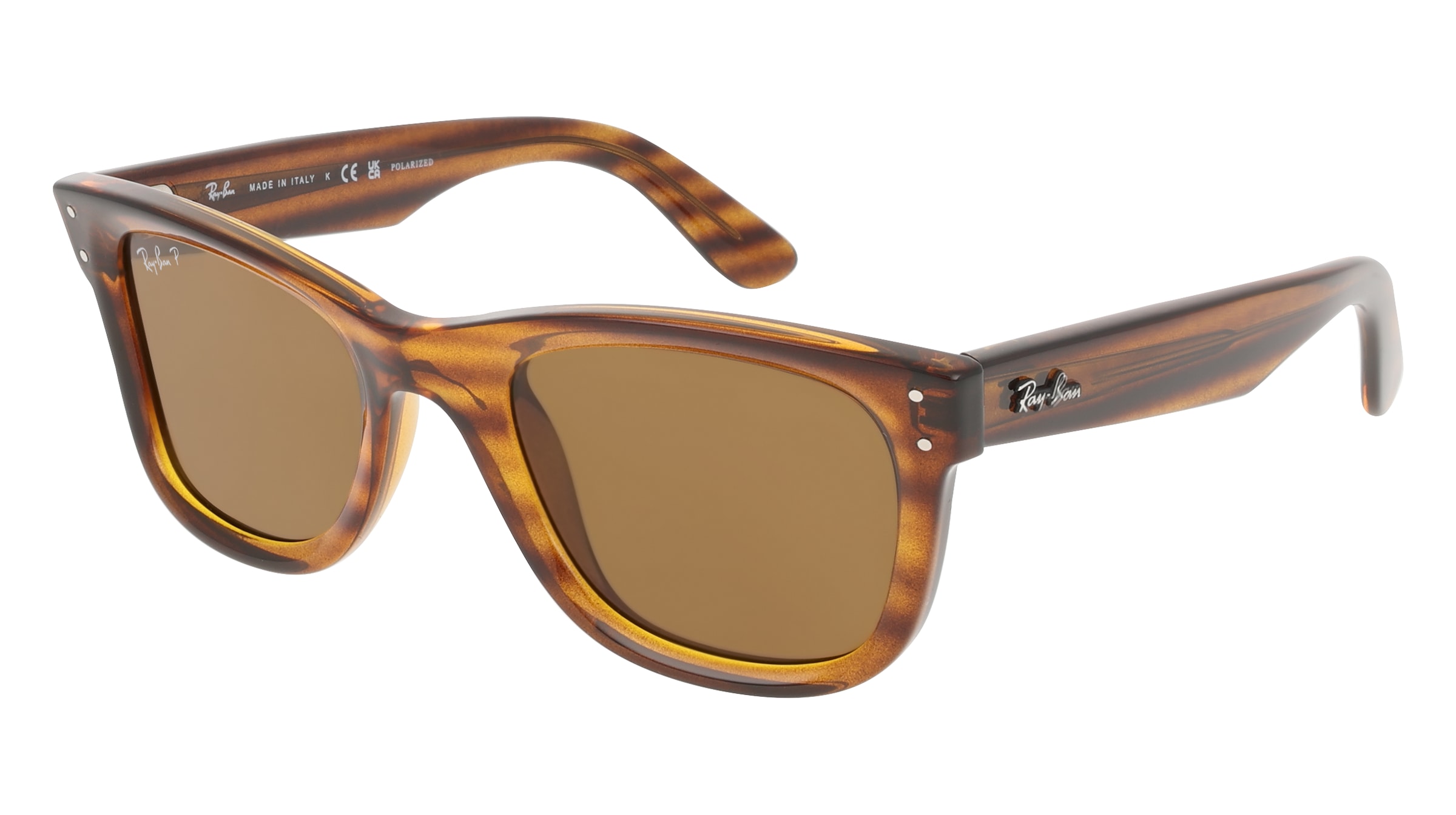 Ray-Ban RBR0502S WAYFARER REVERSE Unisex-Sonnenbrille Vollrand Quadratisch Kunststoff-Gestell, Havanna