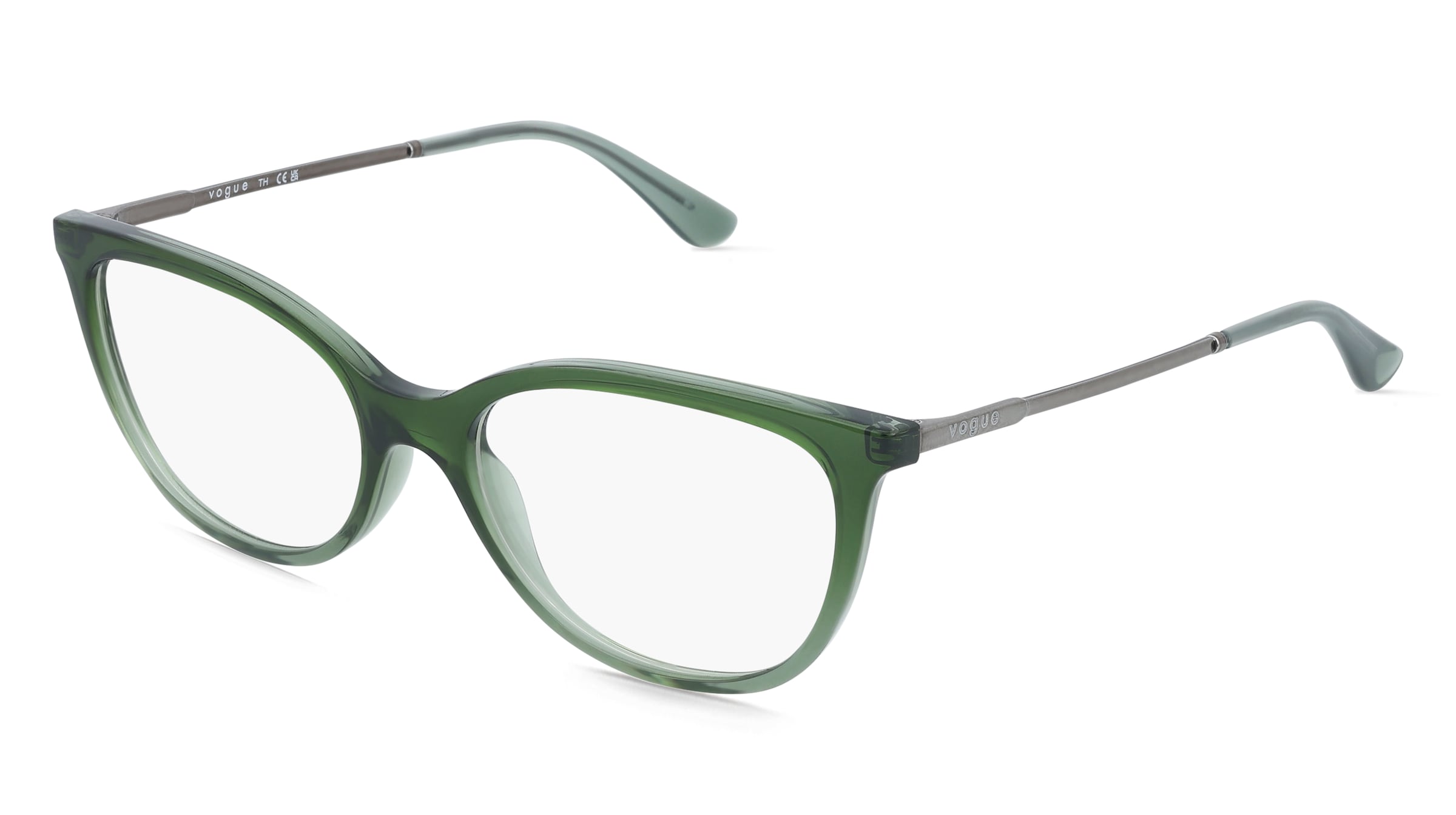 Vogue 0VO5673 Damen-Brille inkl. Gläser Vollrand Oval Kunststoff-Gestell 52/16/140, Grün